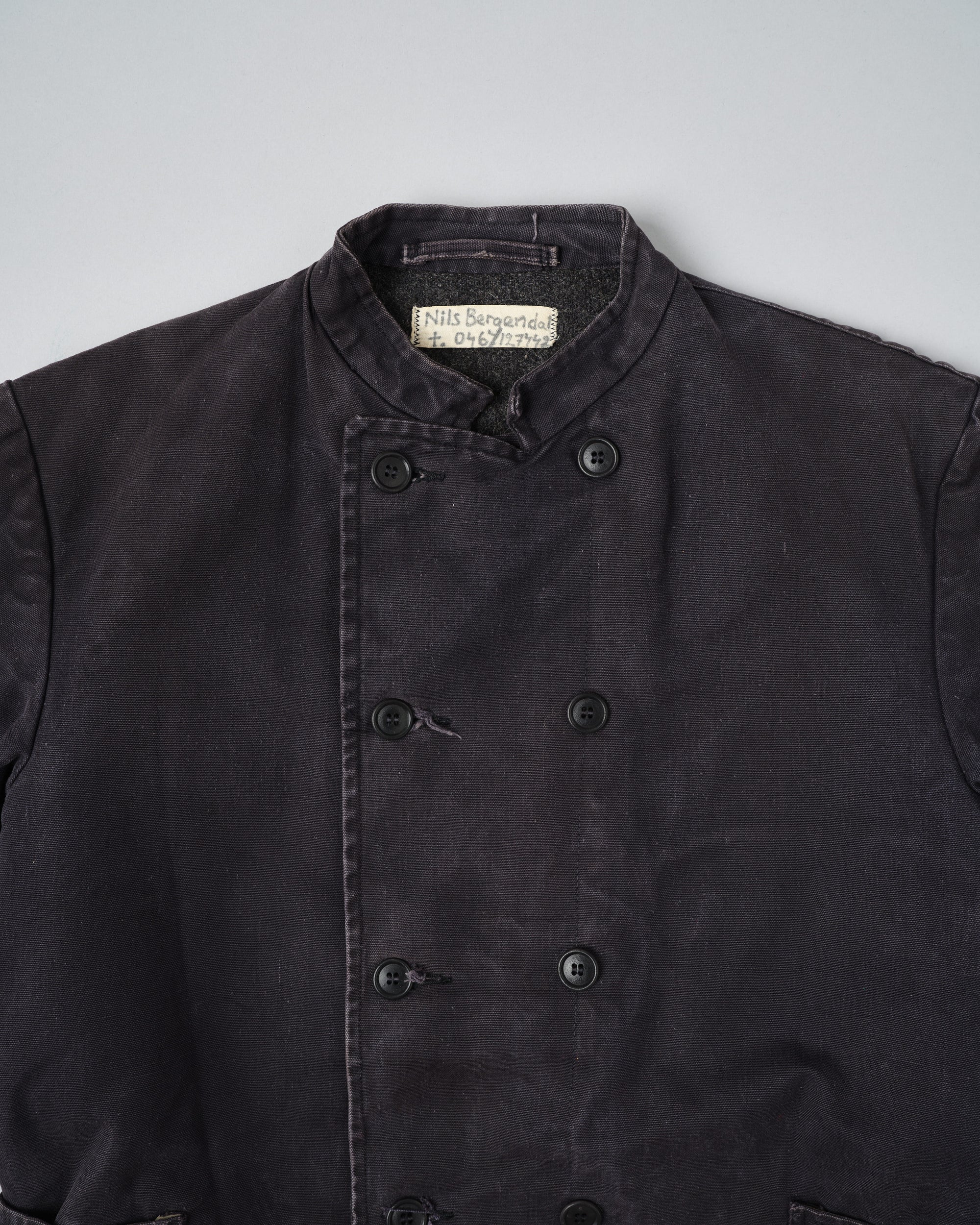 ［~30's］Swedish Navy Double Breasted Mechanic Jacket Size.N100M