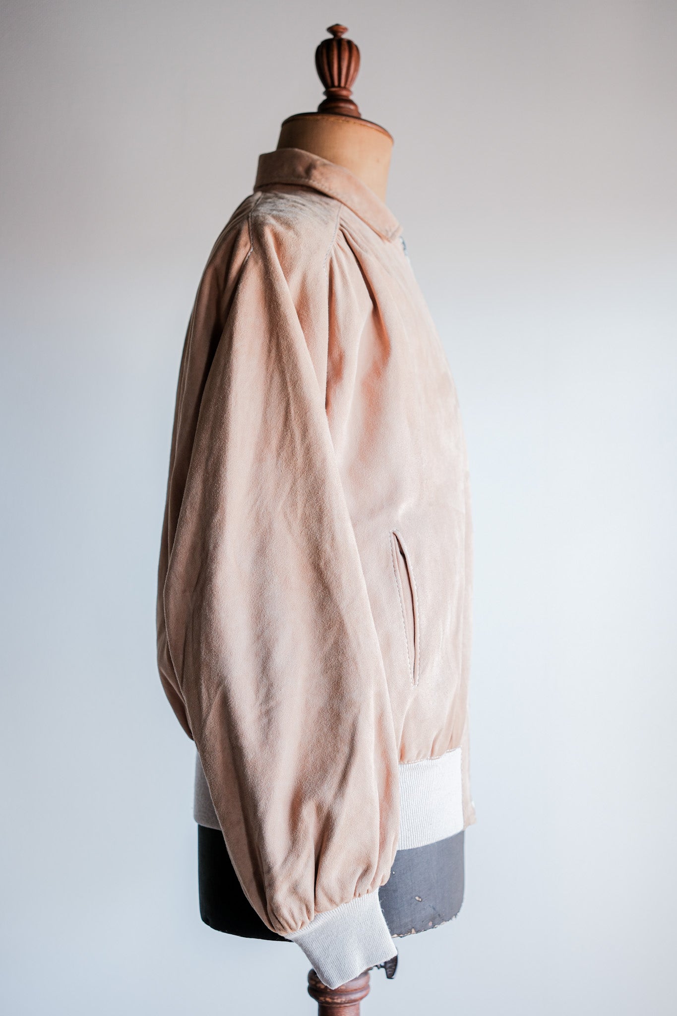 ［~70's］Old Hermès Sport Paris Saddle Shoulder Suede Leather Blouson