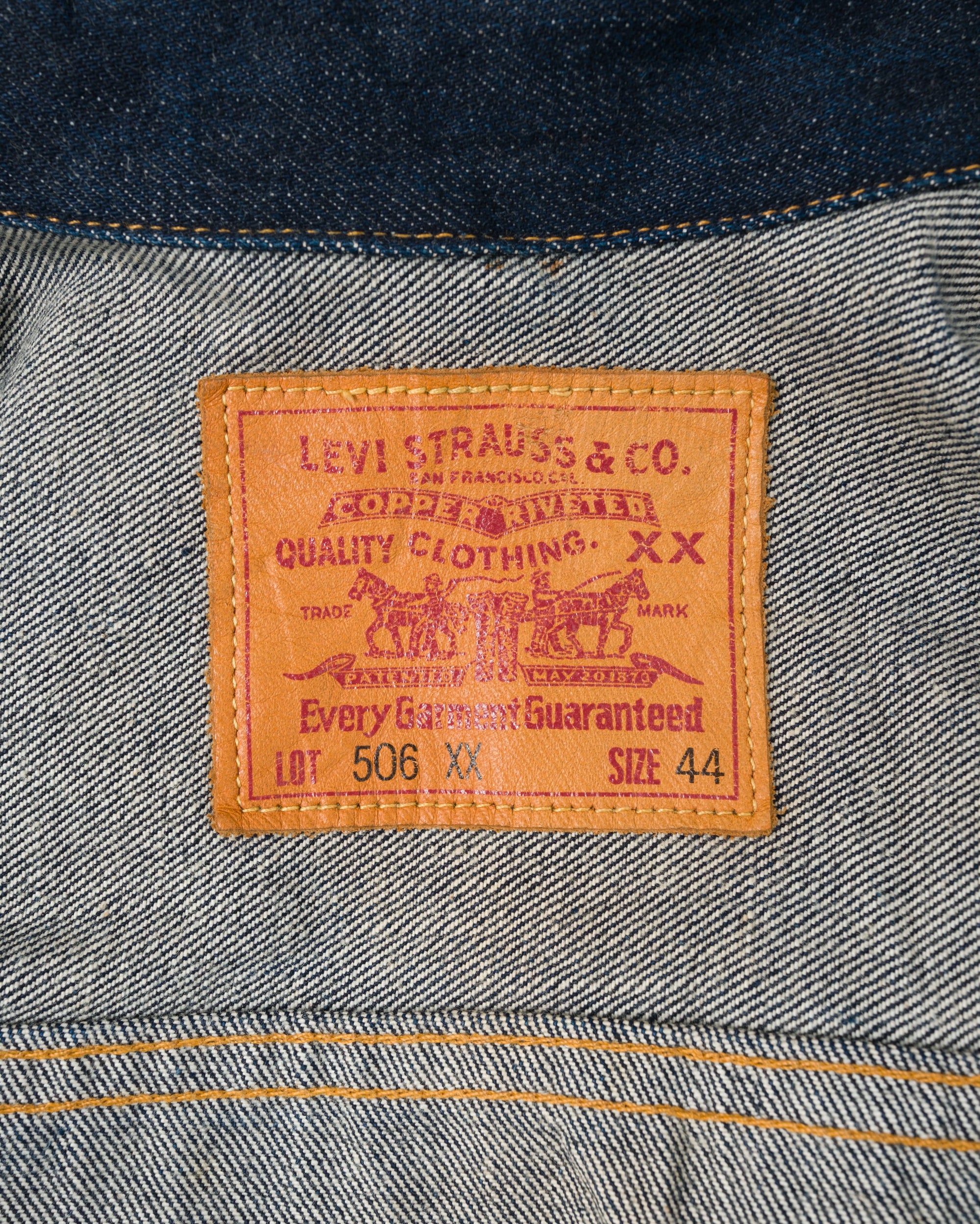 ［~90's］Vintage Levi's 506XX Denim Jacket Size.44 "1st Type" "Valencia Factory"