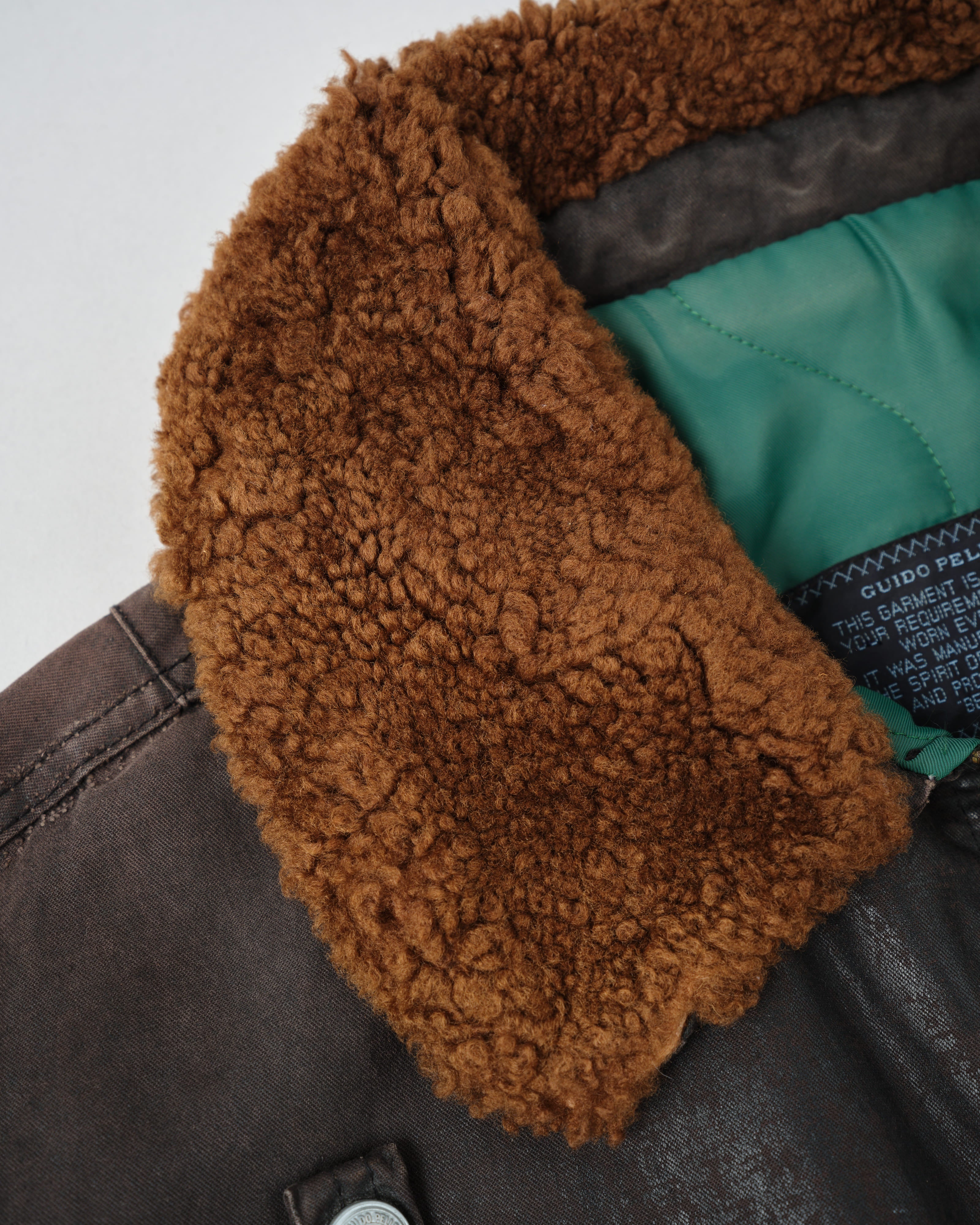 【~80’s】Old GUIDO PELLEGRINI Cotton Polyurethane Flight Type Blouson Size.42