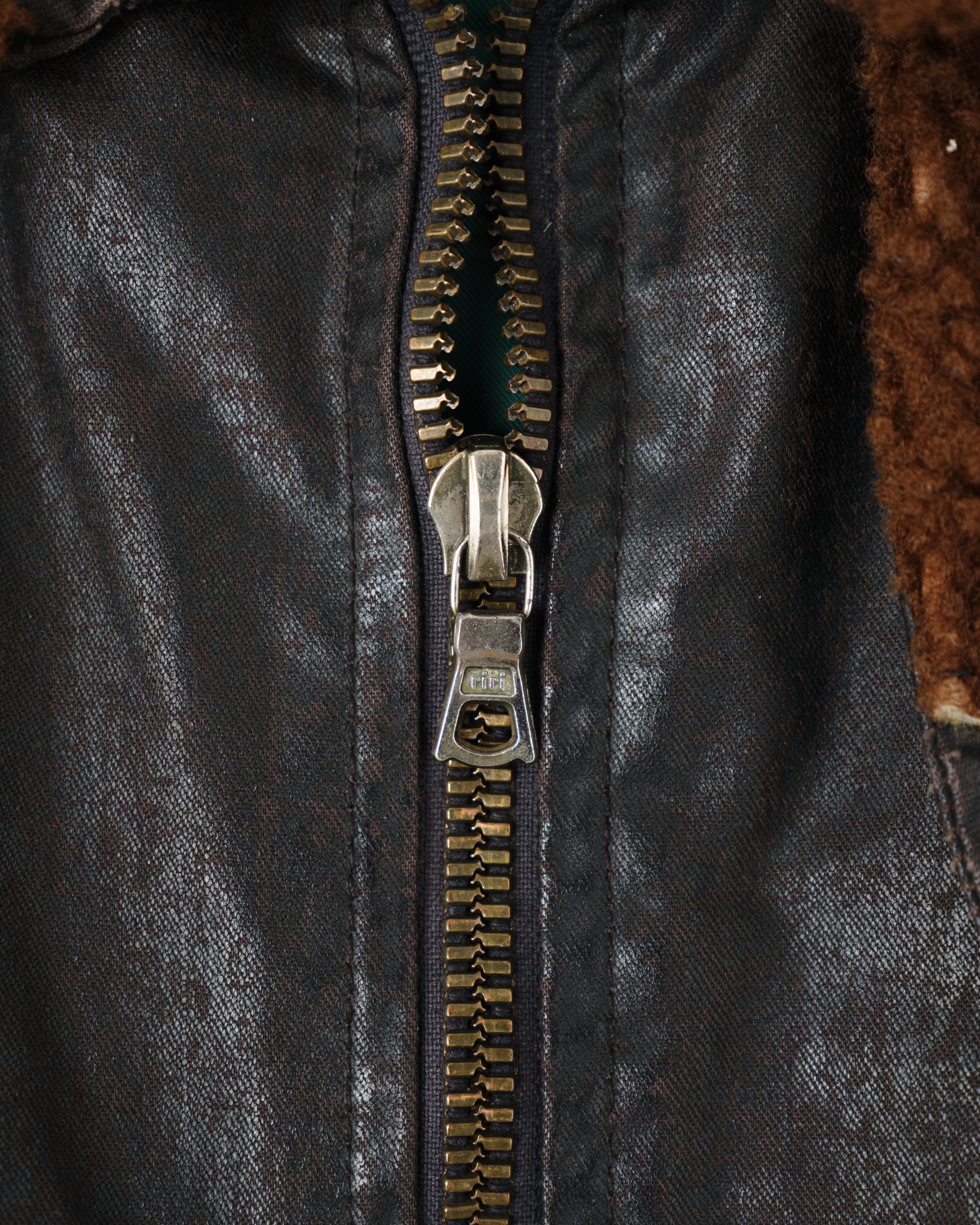 【~80’s】Old GUIDO PELLEGRINI Cotton Polyurethane Flight Type Blouson Size.42