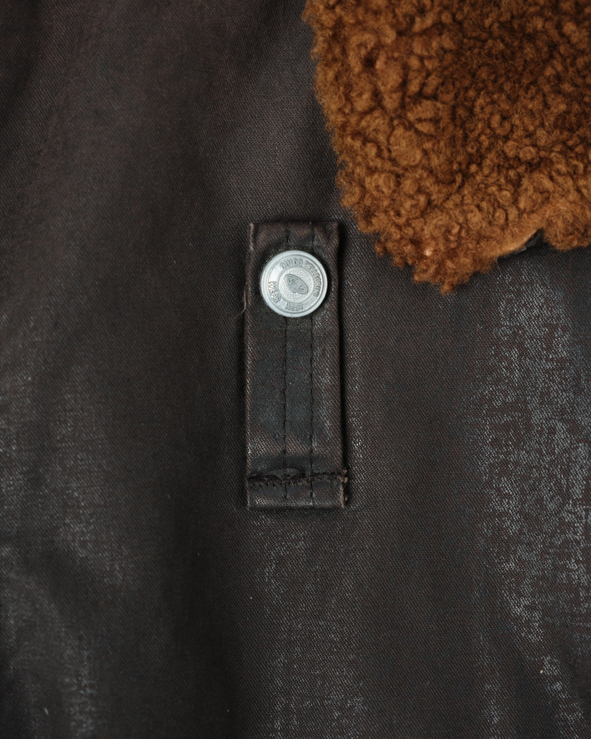 ［~80’s］Old GUIDO PELLEGRINI Cotton Polyurethane Flight Type Blouson Size.42