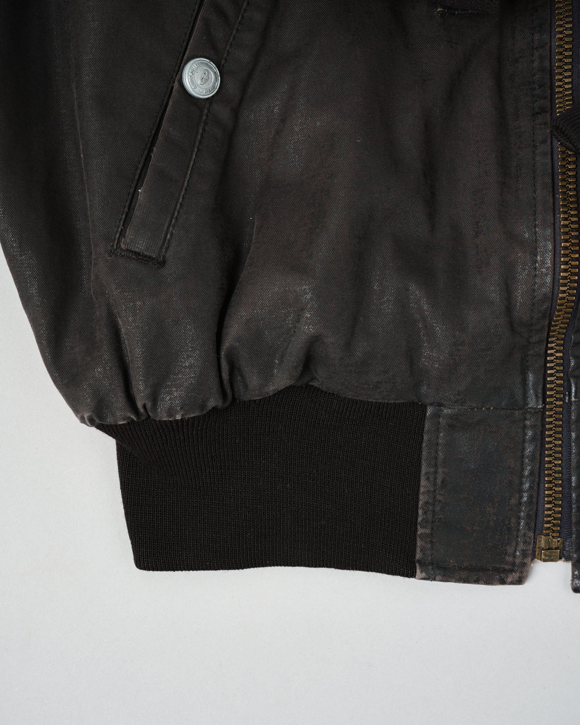 ［~80’s］Old GUIDO PELLEGRINI Cotton Polyurethane Flight Type Blouson Size.42