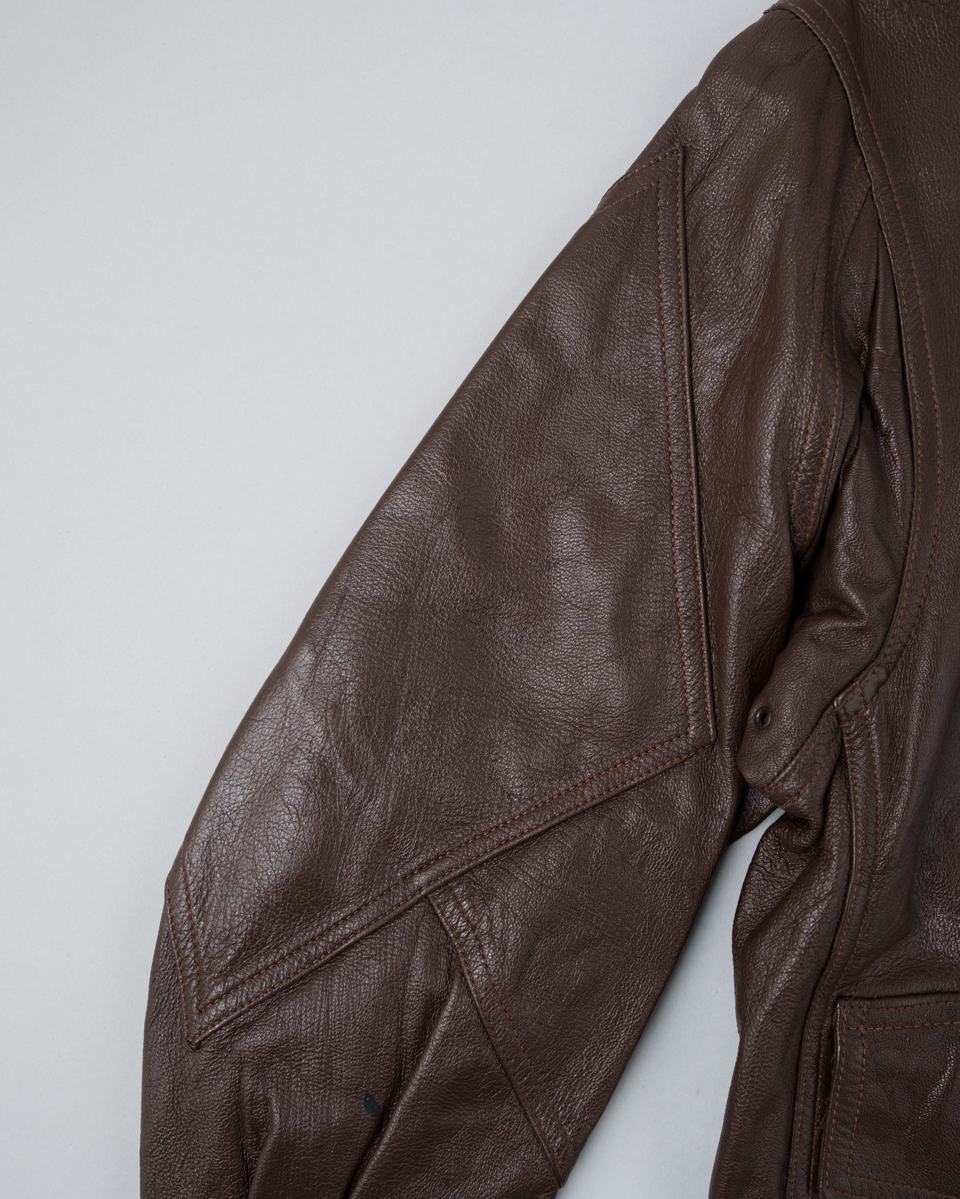 【~80's】Vintage Willis&Geiger G-8 Leather Flight Jacket Size.38 "Made in U.S.A."