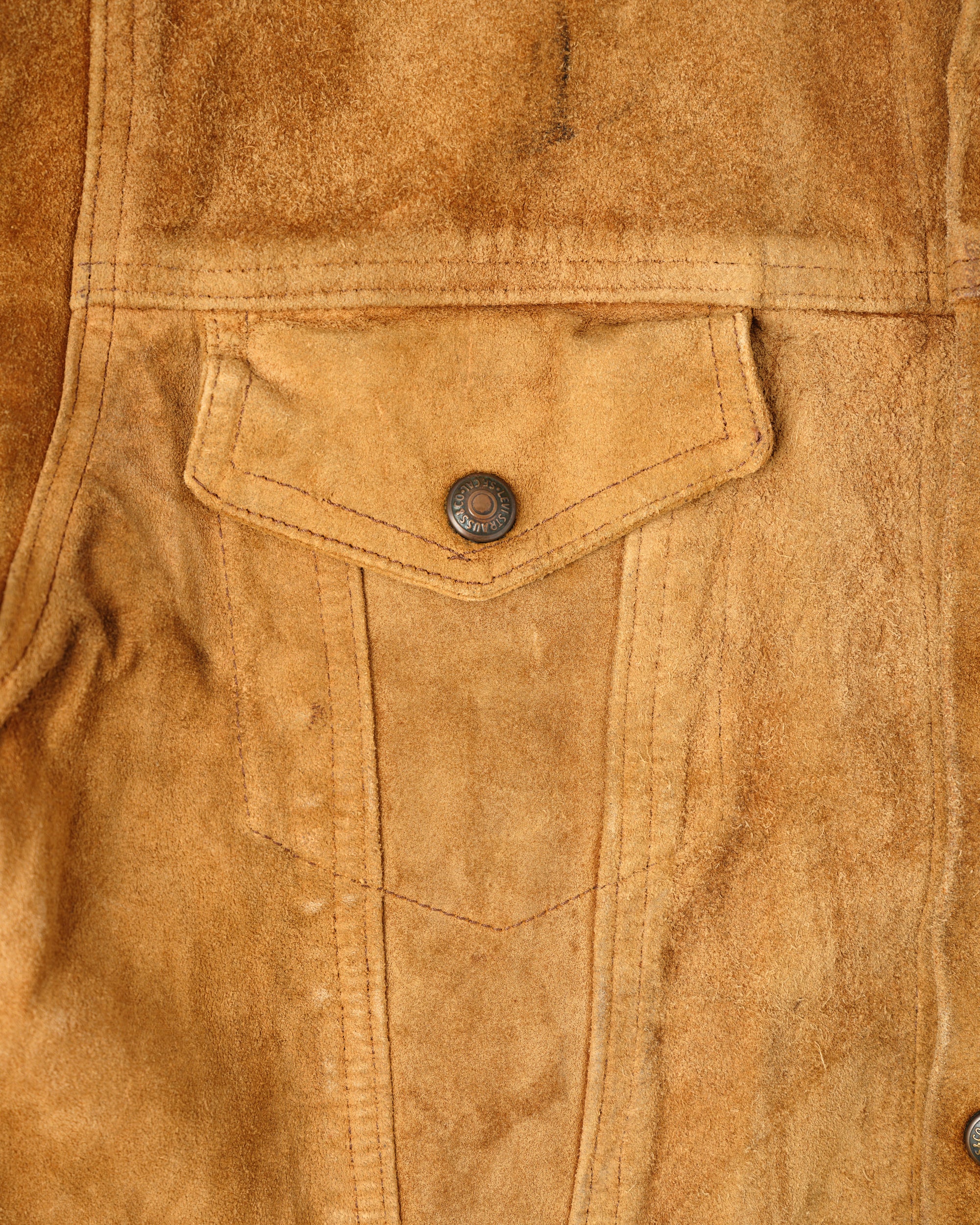 ［~70's］Vintage Levi's Suede Leather Trucker Jacket