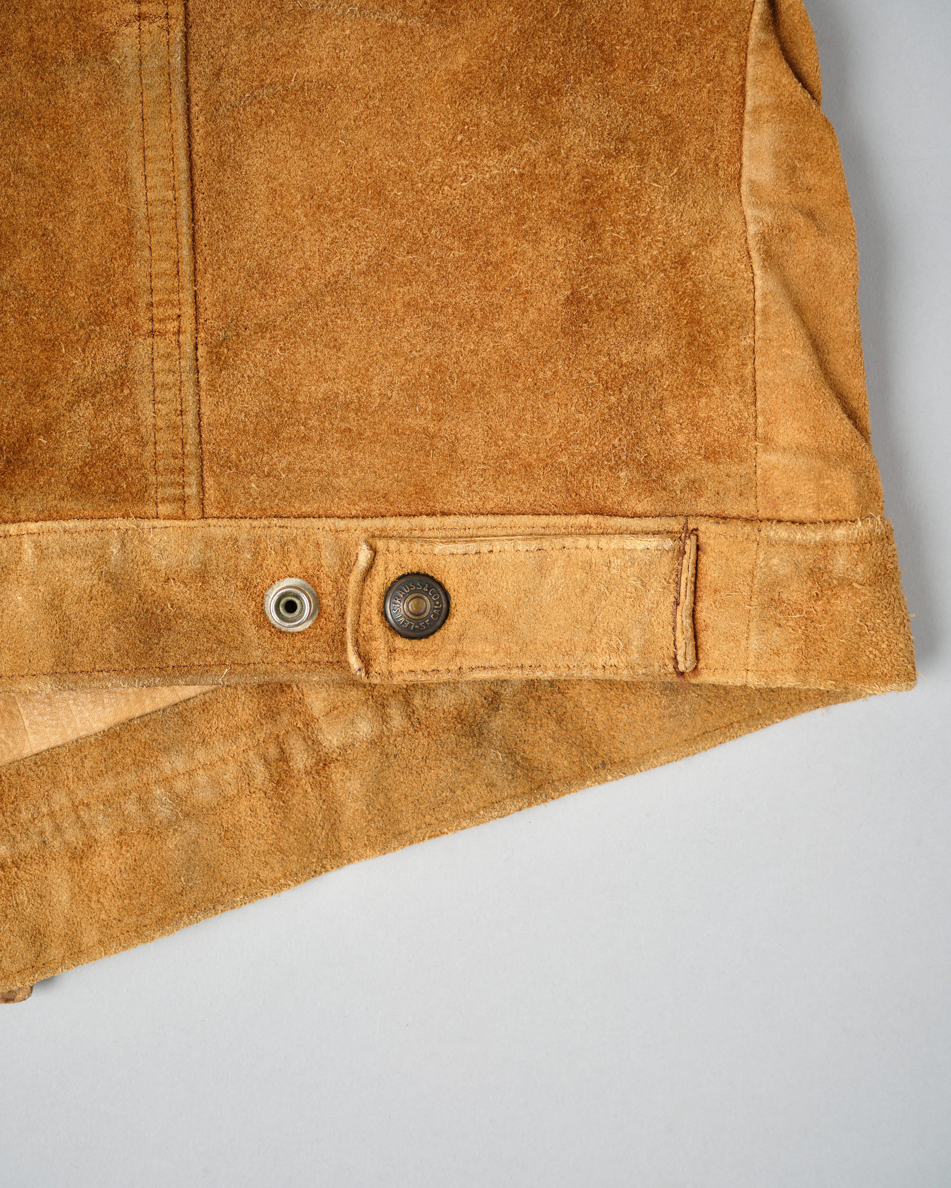 [~ 70's] Veste de camionneur en cuir suédé Levi's vintage