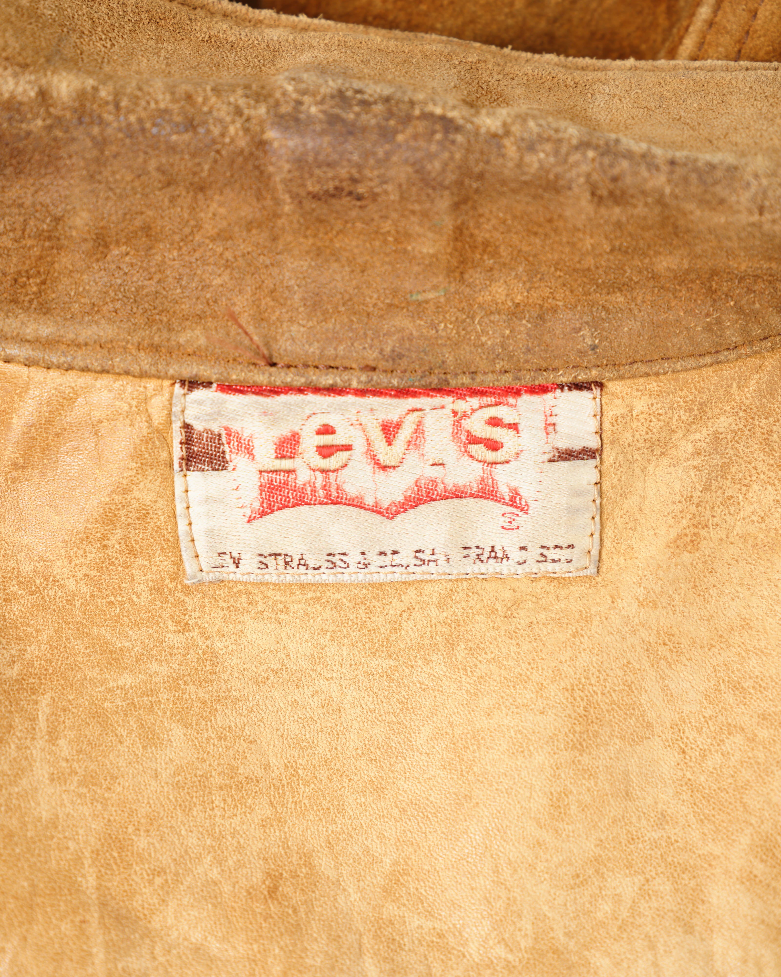 [~ 70's] Veste de camionneur en cuir suédé Levi's vintage