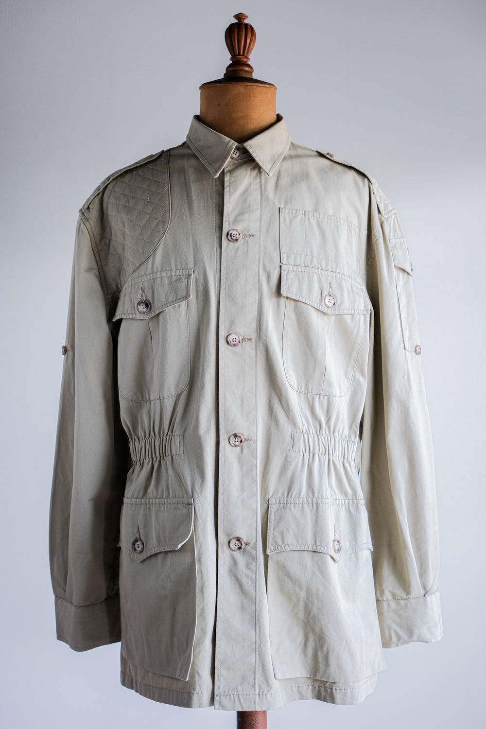 ［~90's］Vintage Willis&Geiger Bush Poplin Hemingway Jacket Size.M "Made in U.S.A."