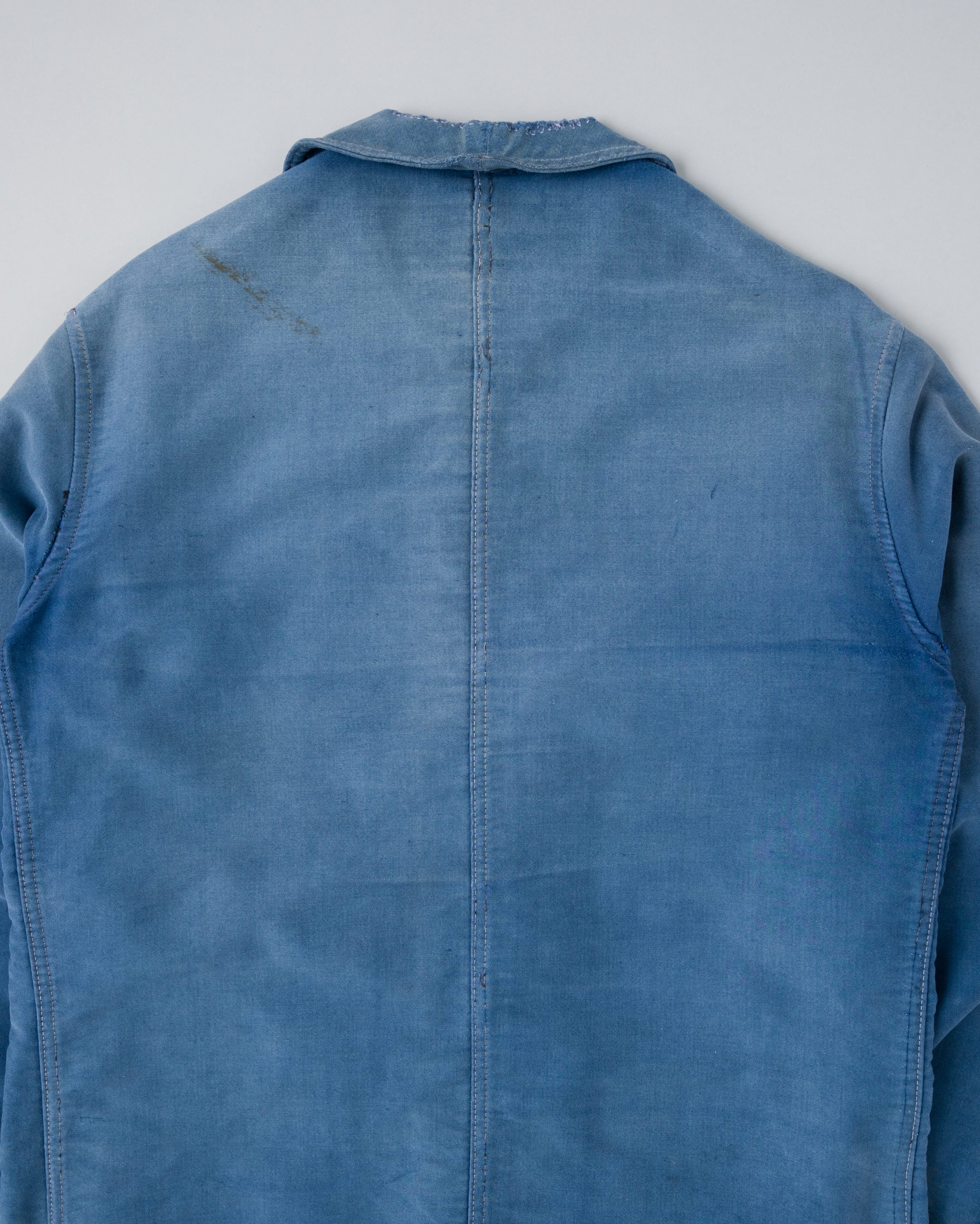 【~50’s】French Vintage Blue Moleskin Work Jacket "Le Mont St Michel"