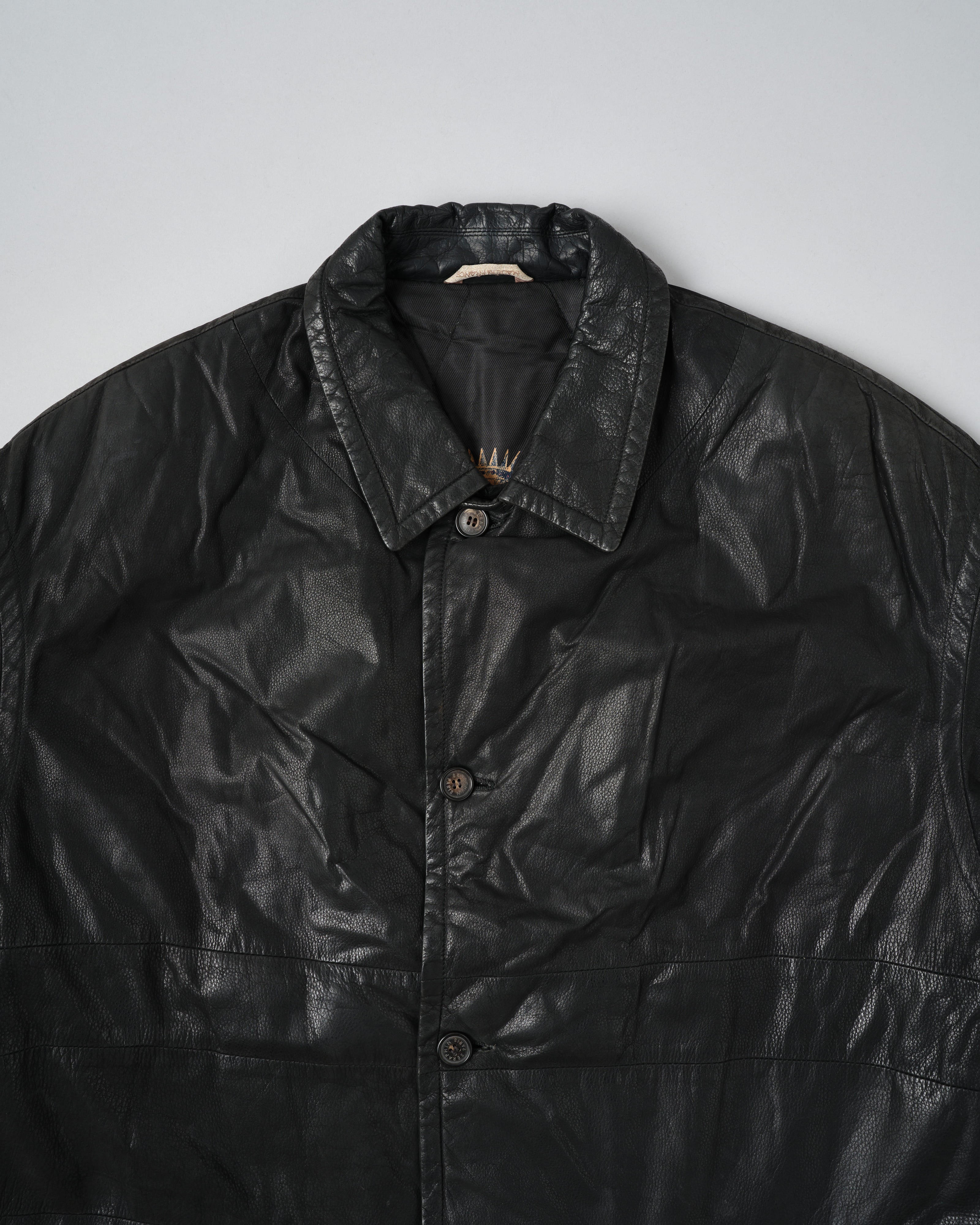 【~90's】Old SERAPHIN Deerskin Leather Jacket Size.52 "MARIE-LOUISE 別注"