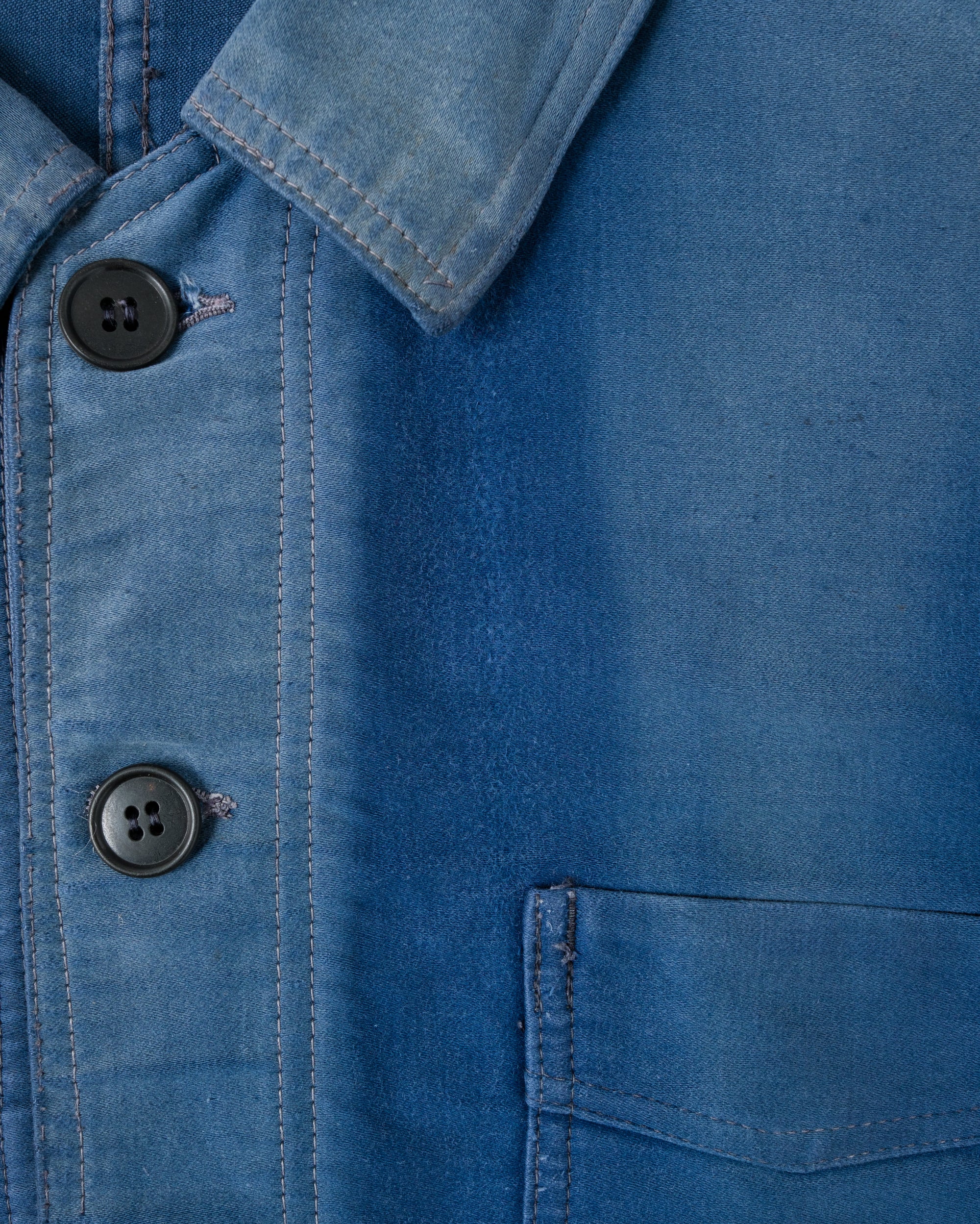 ［~50’s］French Vintage Blue Moleskin Work Jacket "Le Mont St Michel"