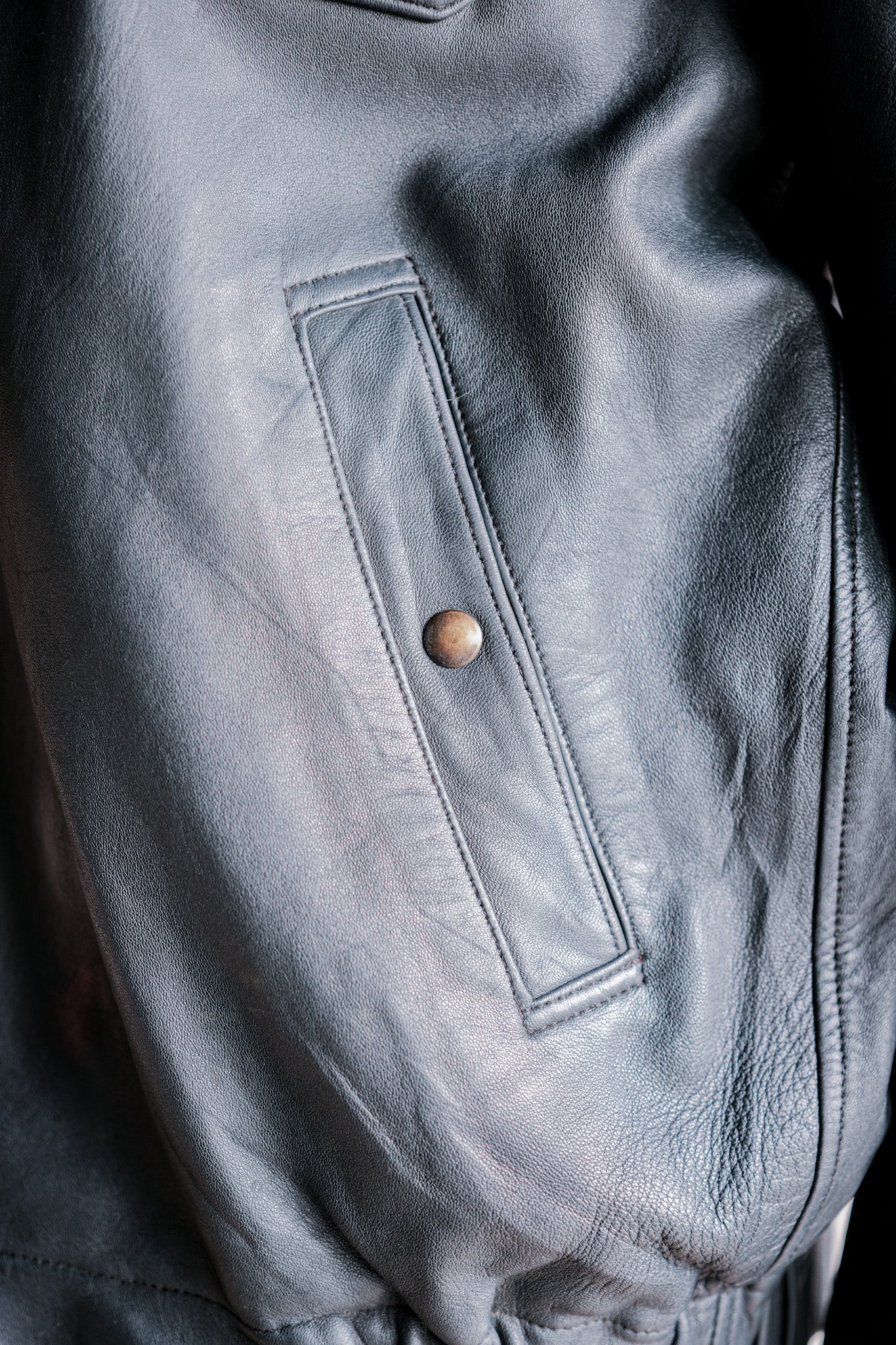 ［~70's］French Air Force Pilot Leather Jacket Size.104X
