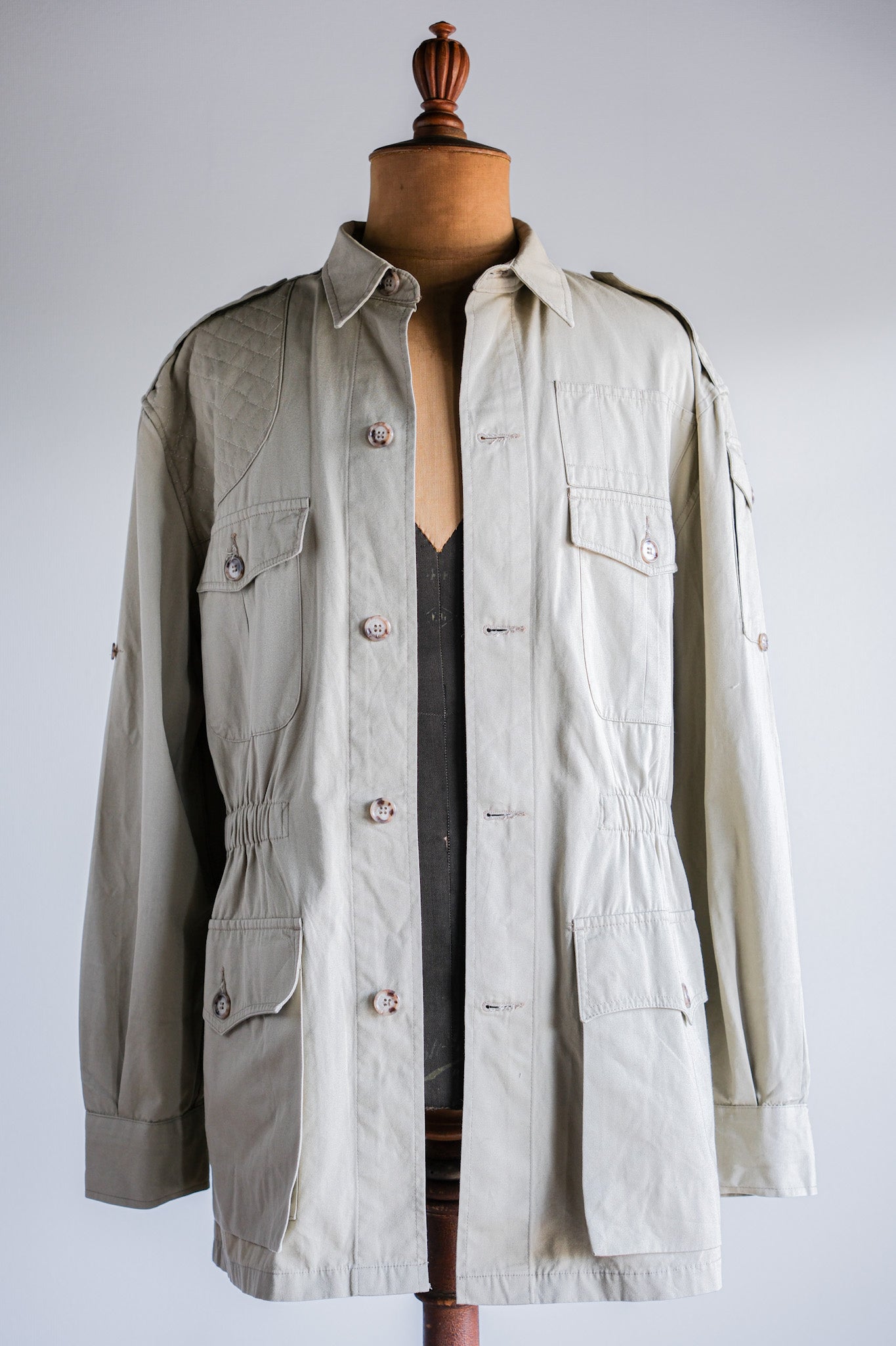 [〜90年代] Vintage Willis＆Geiger Bush Poplin Hemingway Jacket size.m“在美國製造”。