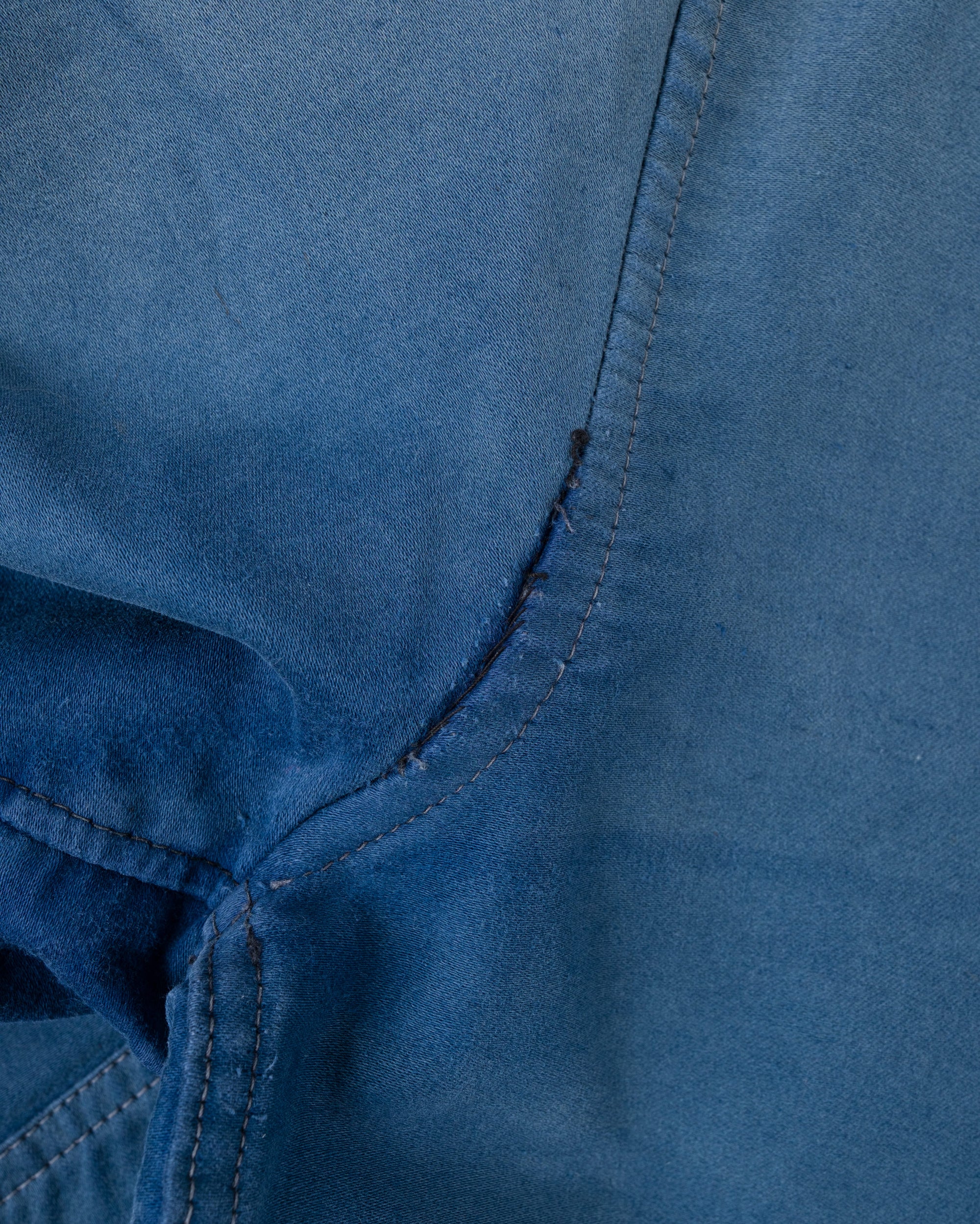 ［~50’s］French Vintage Blue Moleskin Work Jacket "Le Mont St Michel"
