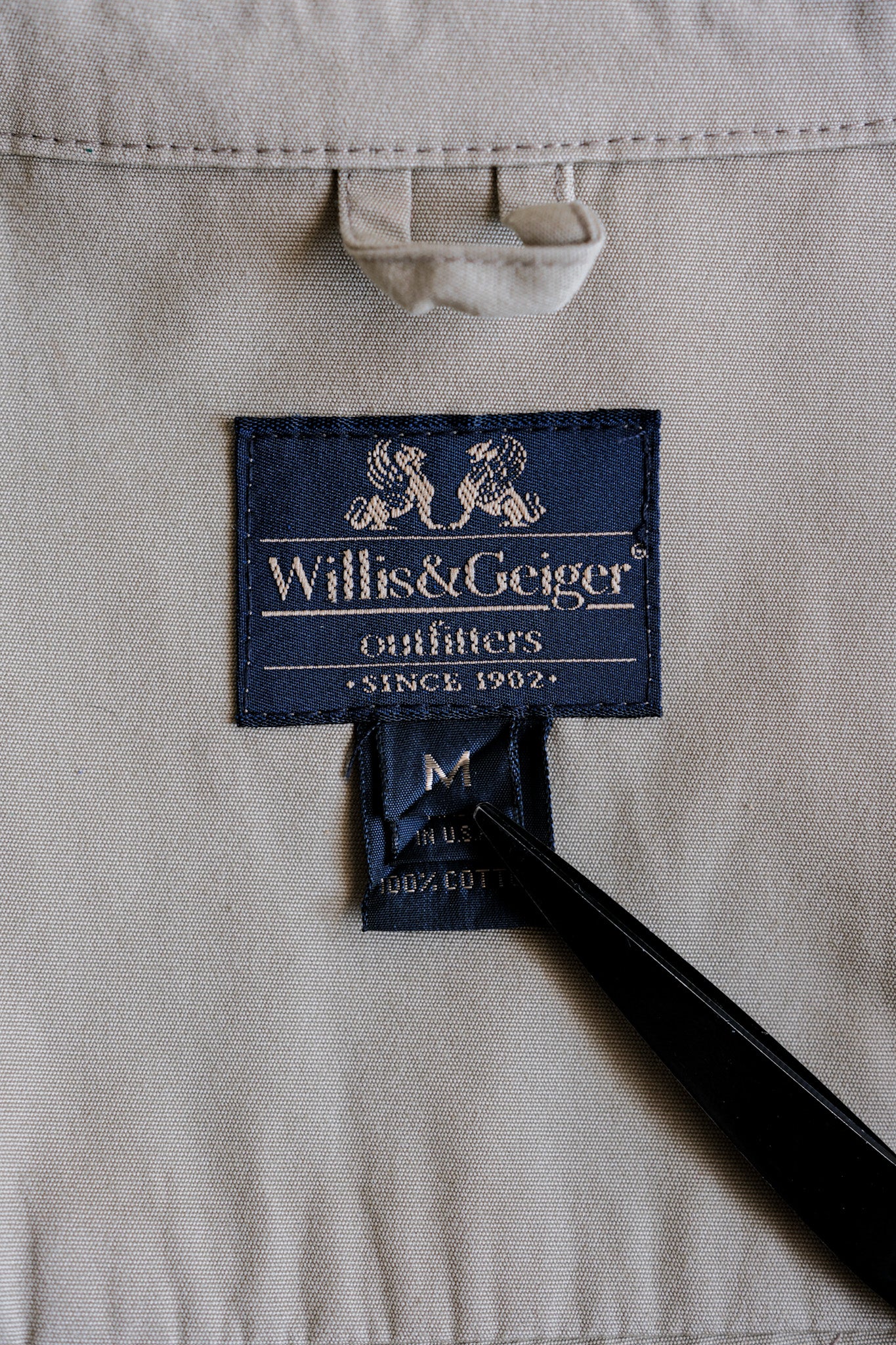 【~90's】Vintage Willis&Geiger Bush Poplin Hemingway Jacket Size.M "Made in U.S.A."