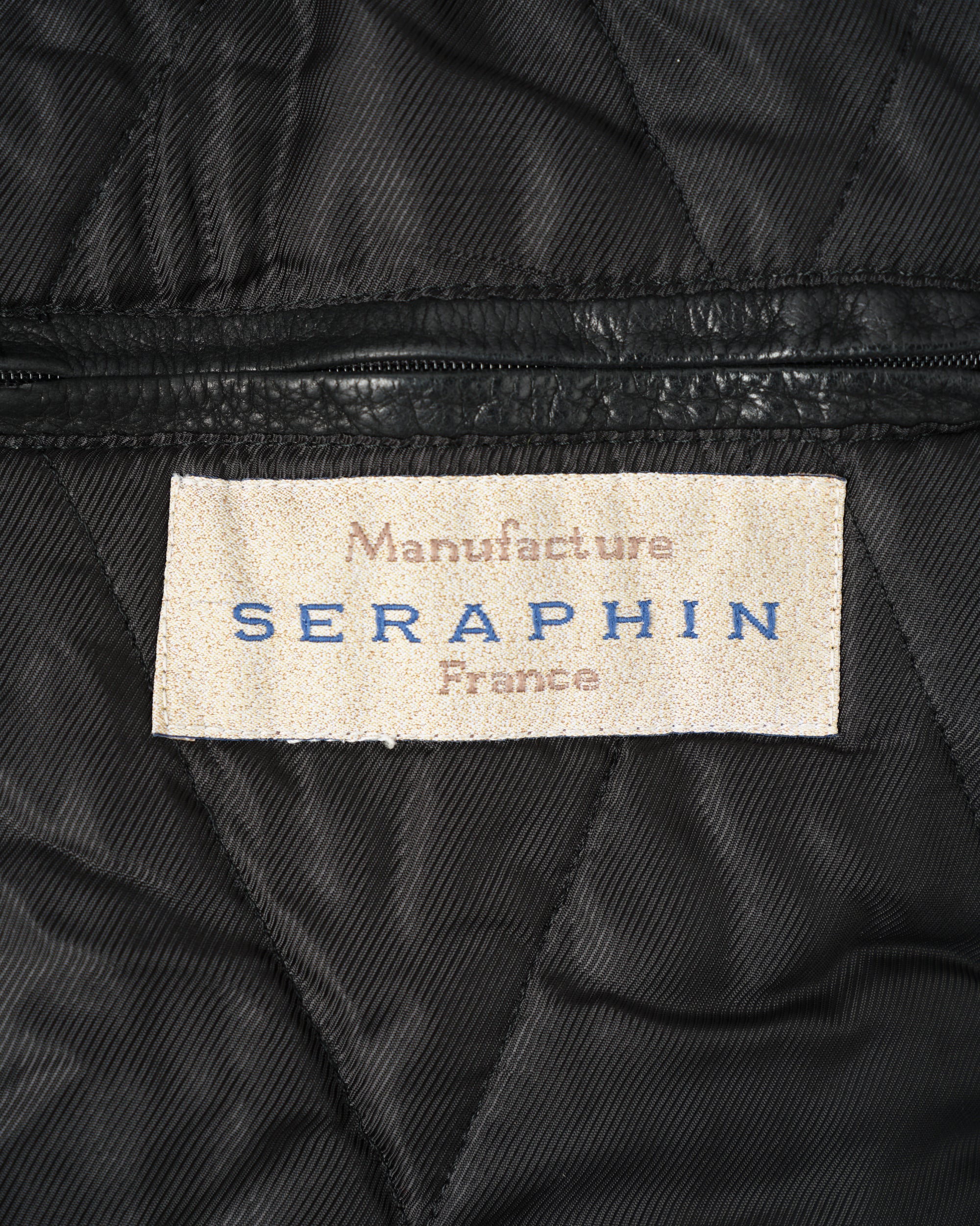 ［~90's］Old SERAPHIN Deerskin Leather Jacket Size.52 "MARIE-LOUISE 別注"