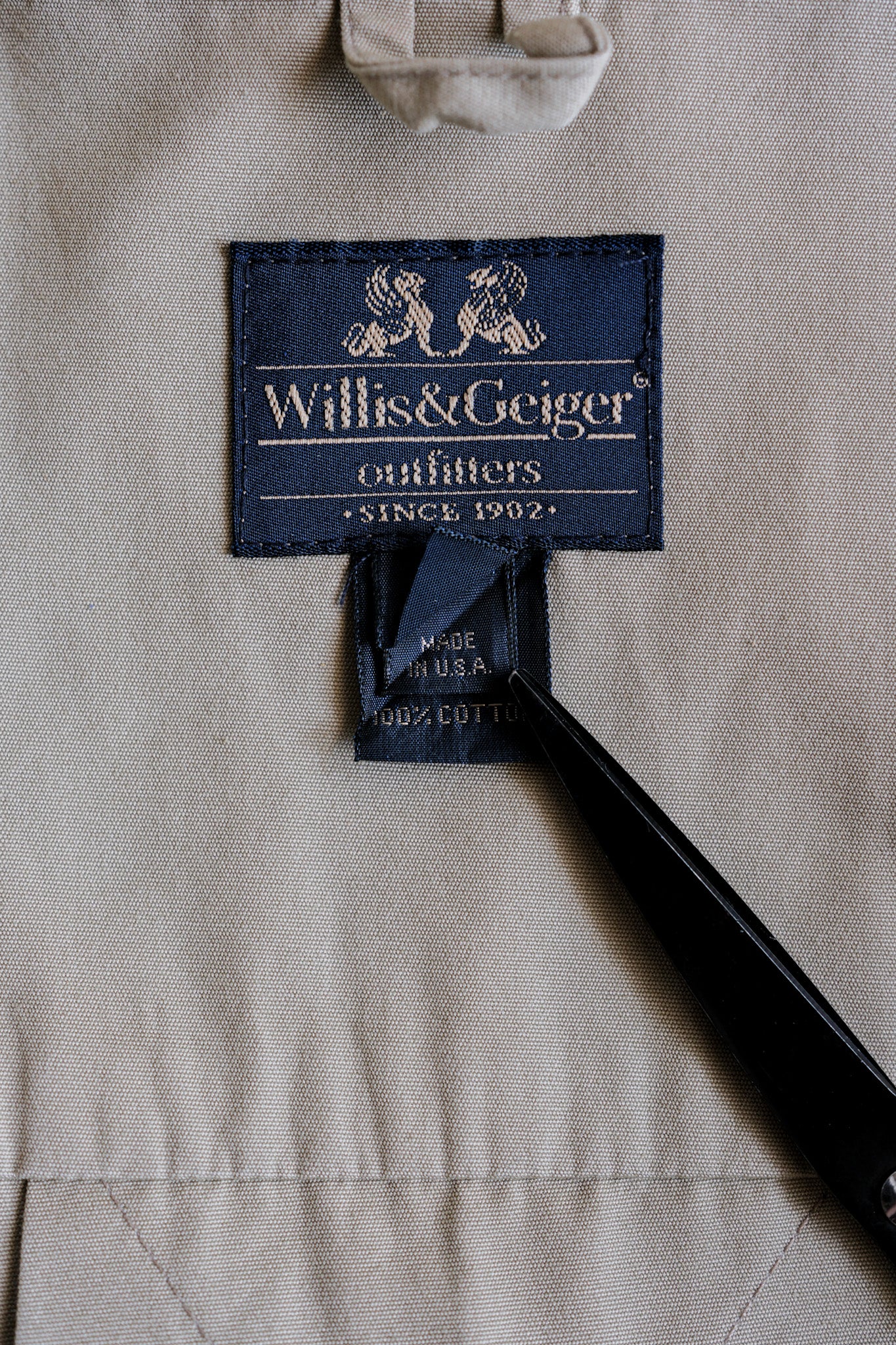 【~90's】Vintage Willis&Geiger Bush Poplin Hemingway Jacket Size.M "Made in U.S.A."