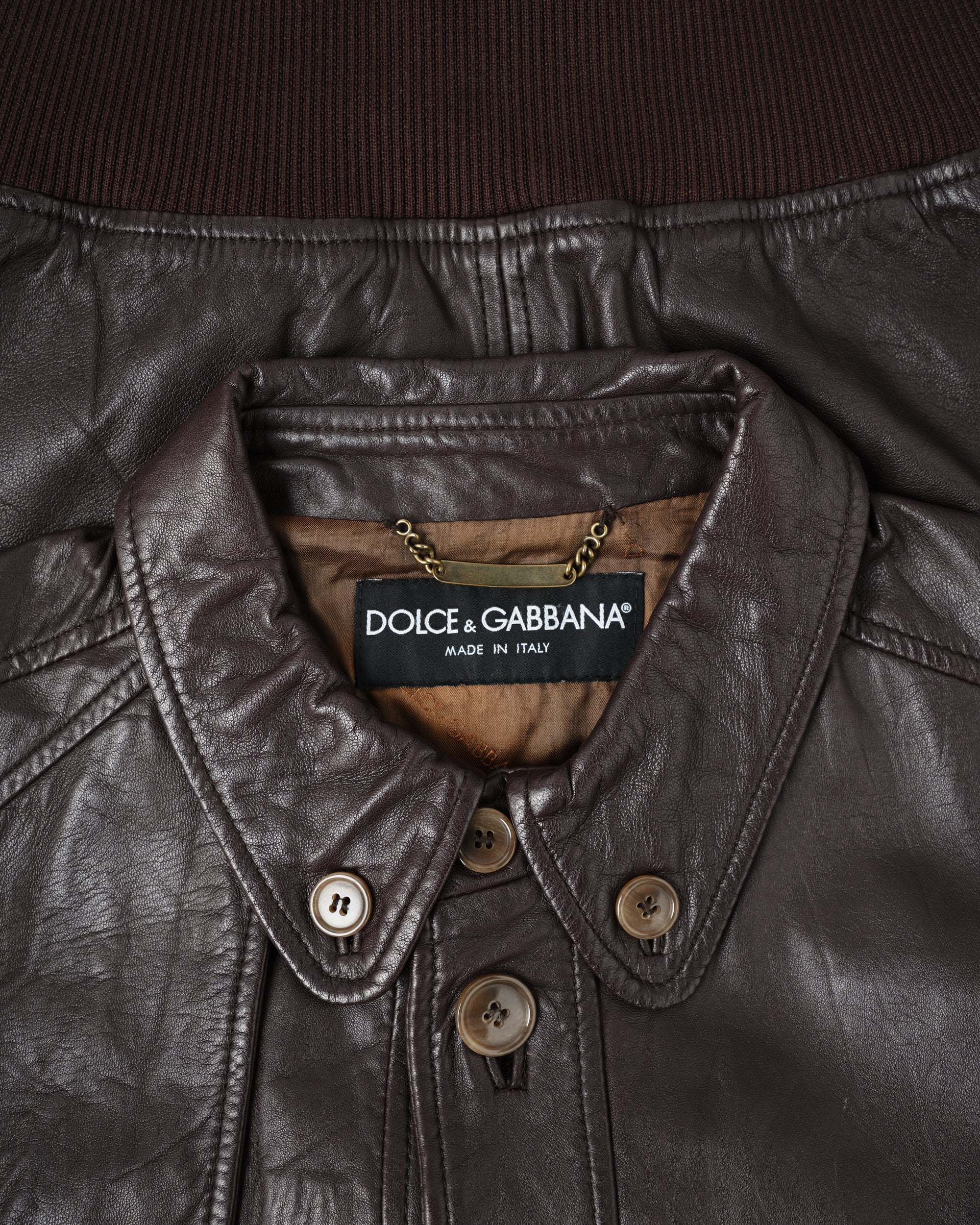 ［~00’s］Old DOLCE&GABBANA Lambskin Leather Blouson Size.50