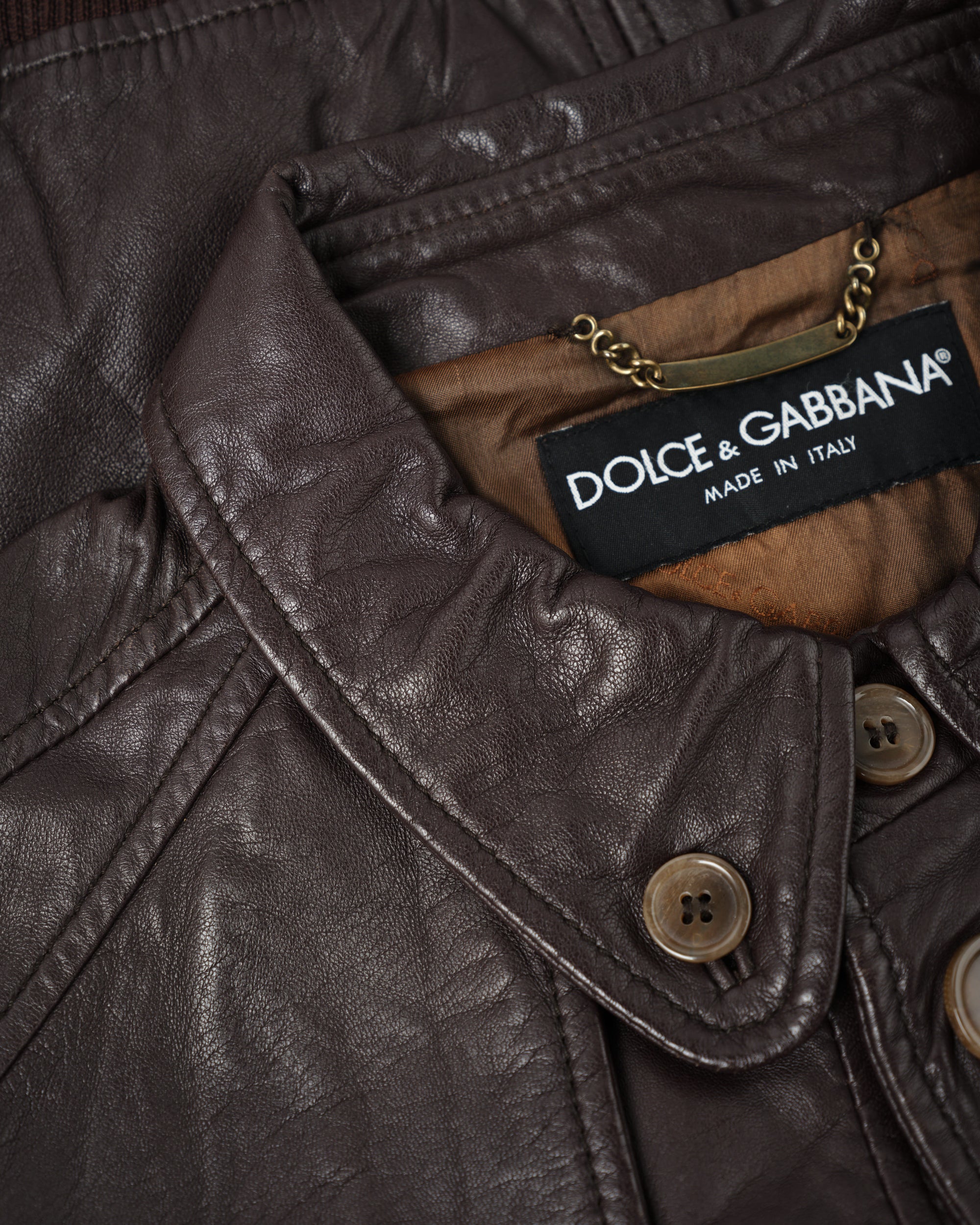 ［~00’s］Old DOLCE&GABBANA Lambskin Leather Blouson Size.50