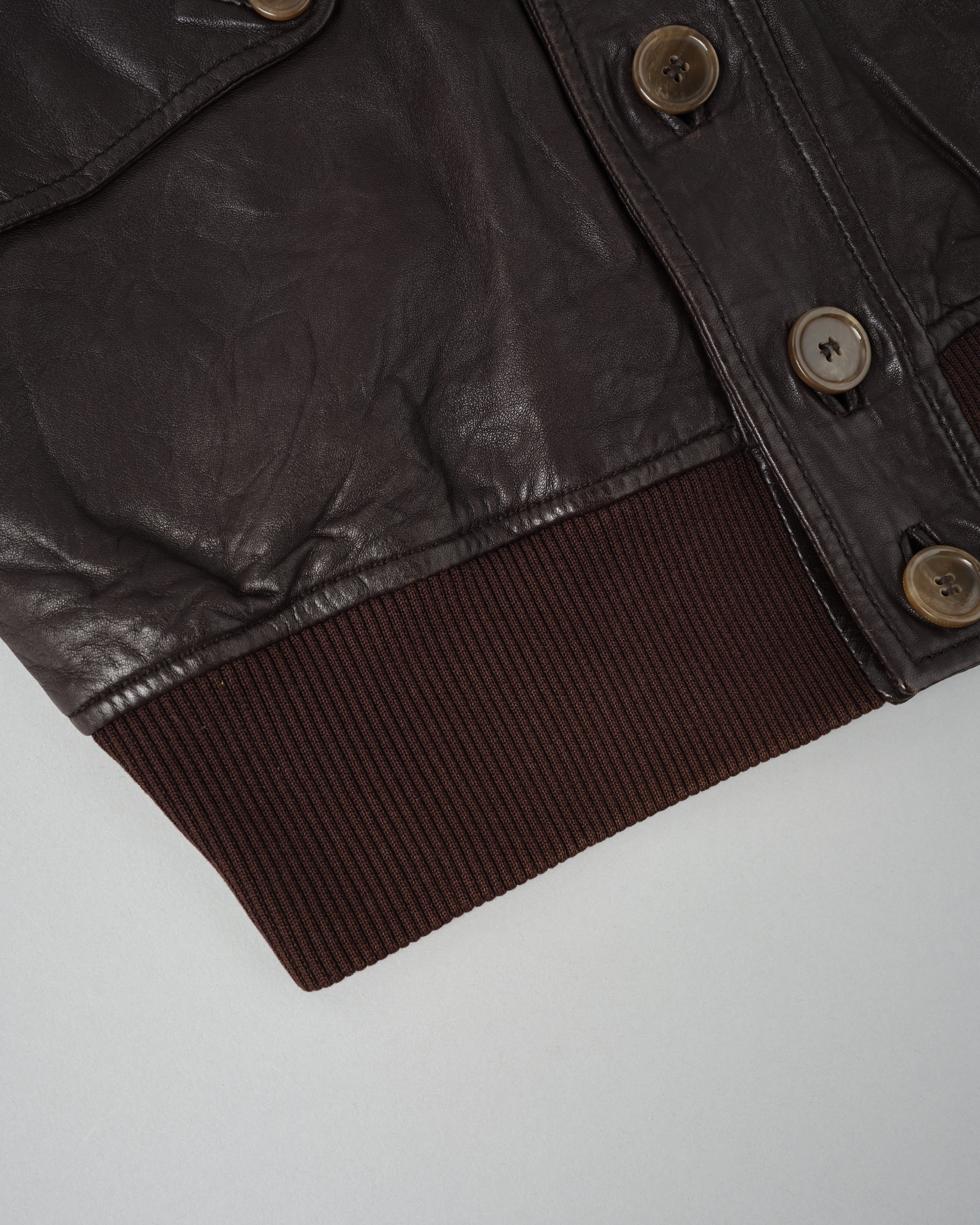 00's】Old DOLCE&GABBANA Lambskin Leather Blouson Size.50