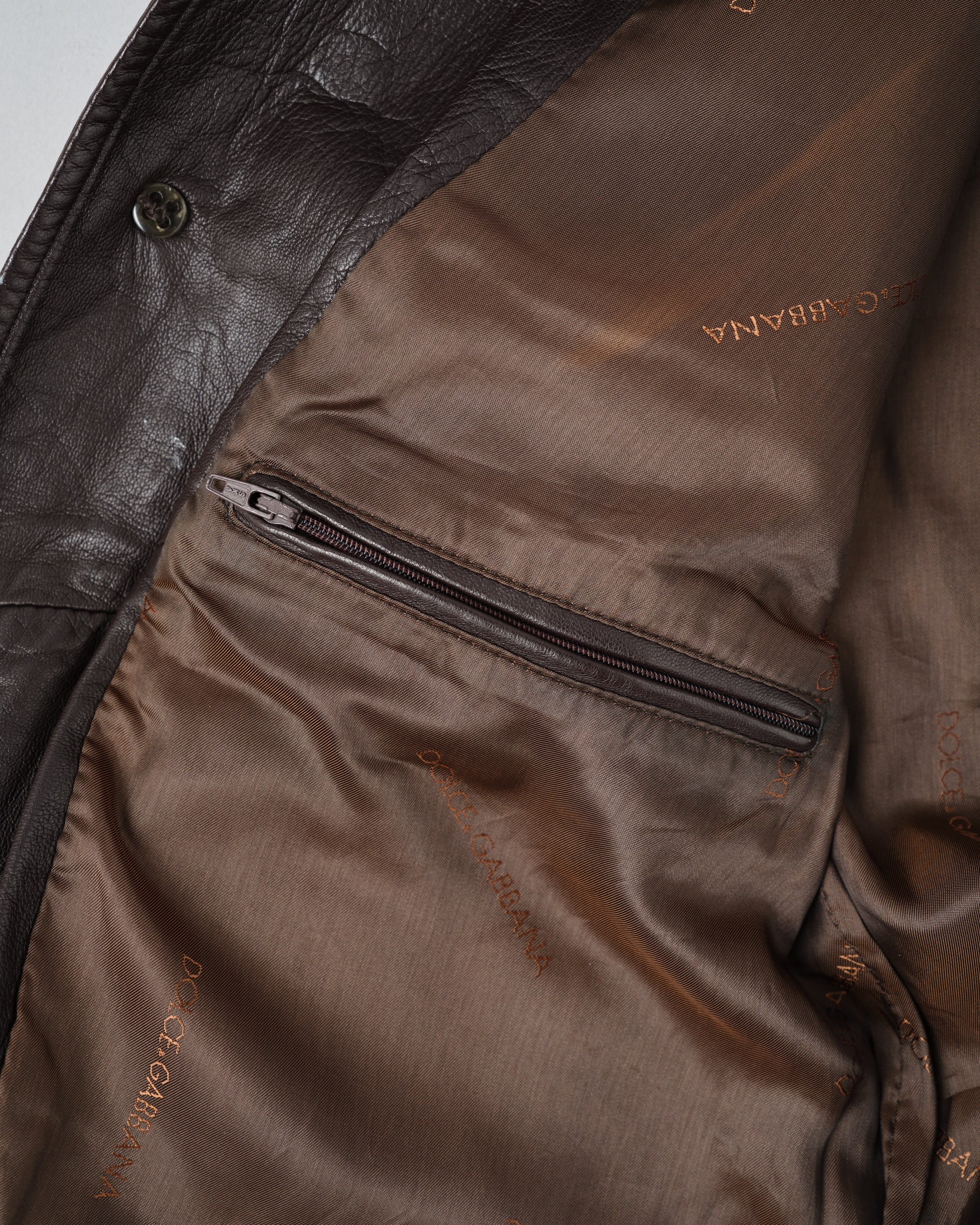 ［~00’s］Old DOLCE&GABBANA Lambskin Leather Blouson Size.50