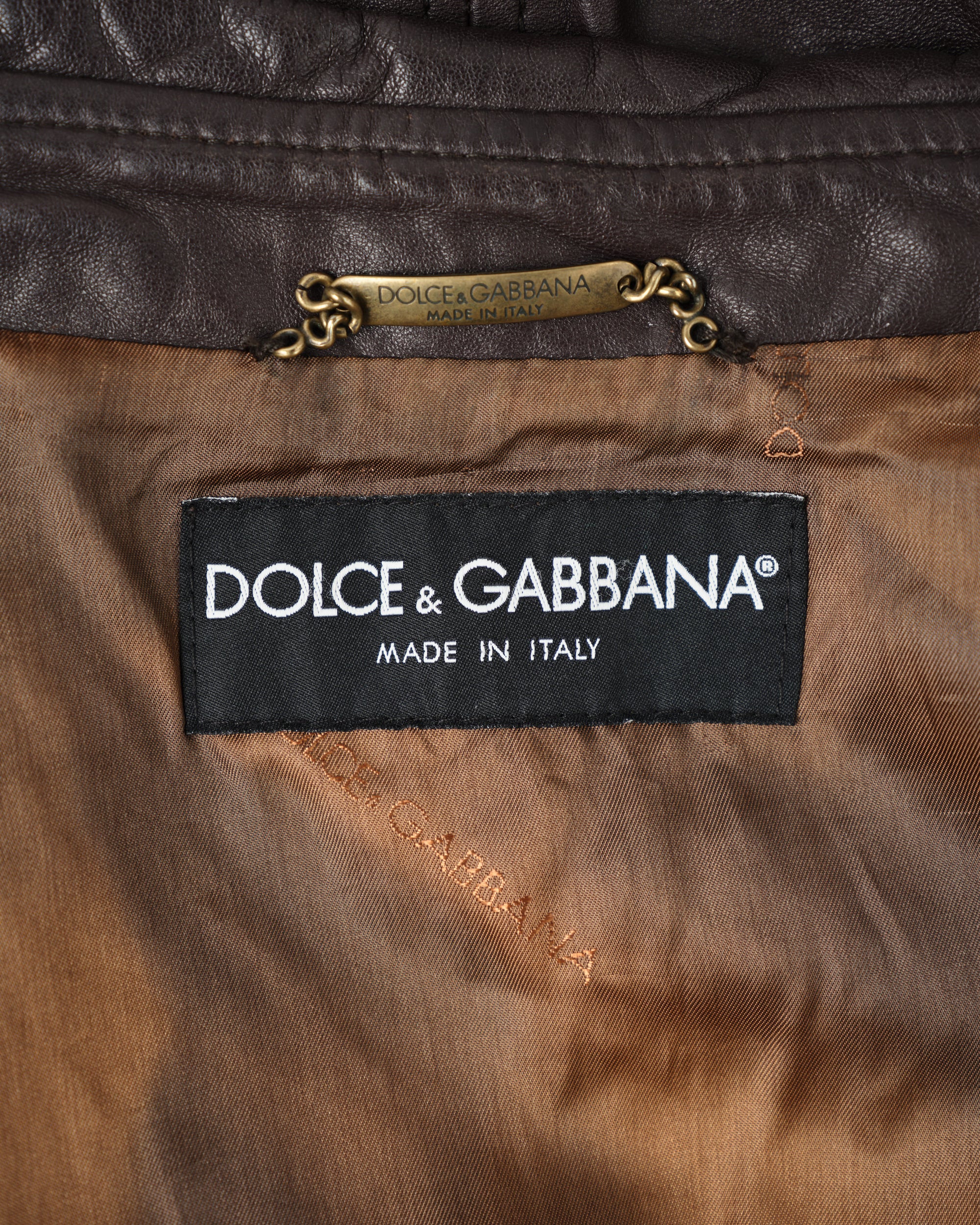 ［~00’s］Old DOLCE&GABBANA Lambskin Leather Blouson Size.50