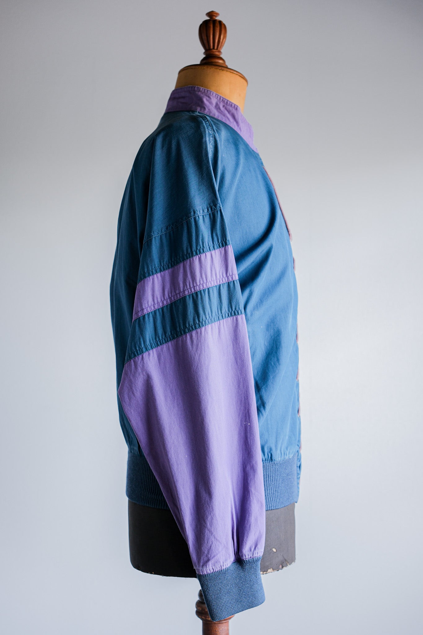 ［~80's］Old GIORGIO ARMANI 2 Tone Zip Up Cotton Blouson