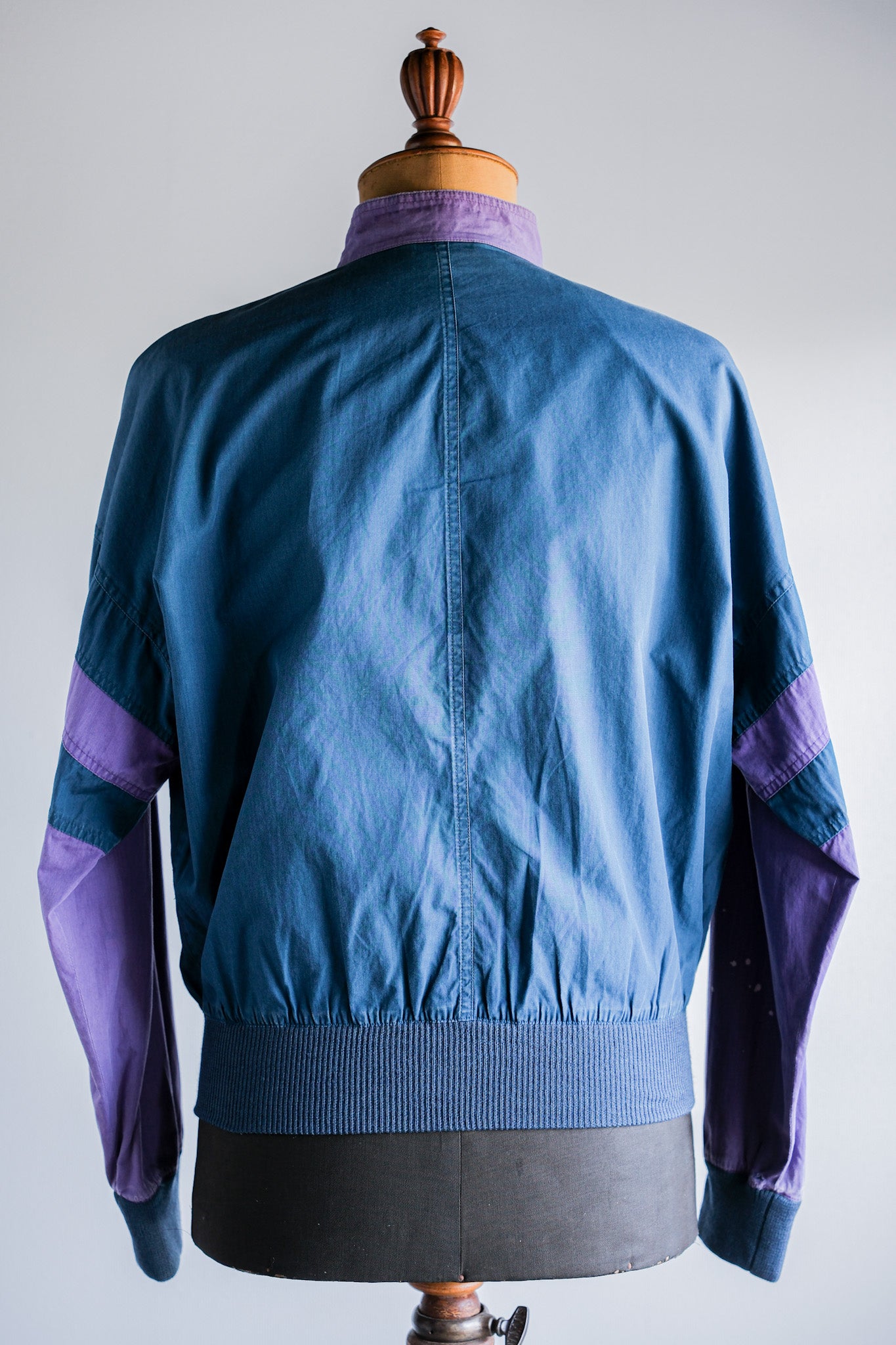 ［~80's］Old GIORGIO ARMANI 2 Tone Zip Up Cotton Blouson