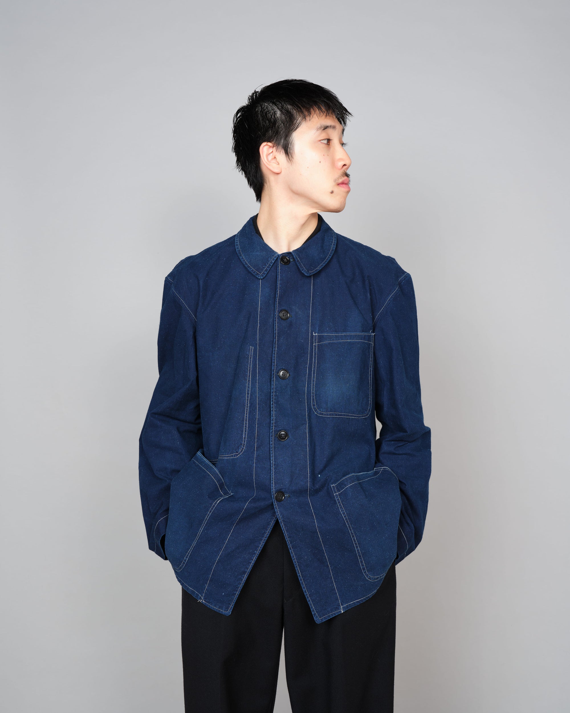 ［~60’s］French China Indigo Cotton Work Jacket Size.54