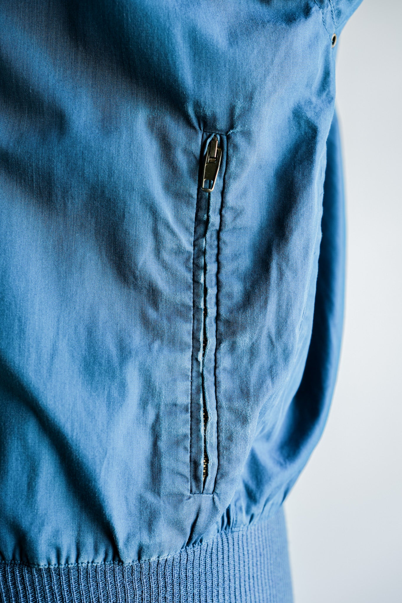 ［~80's］Old GIORGIO ARMANI 2 Tone Zip Up Cotton Blouson