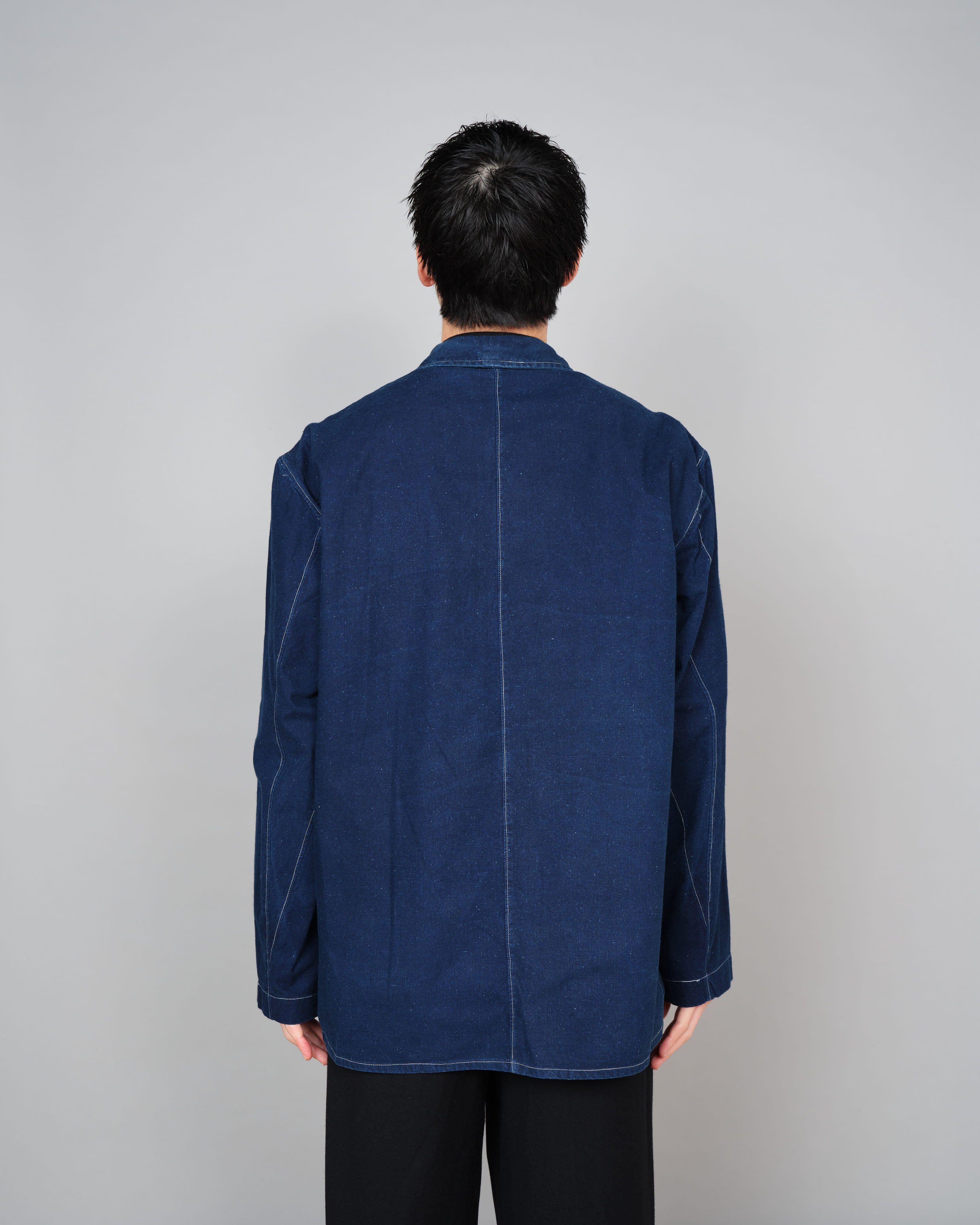 [~ 50's] Veste de travail en coton indigo de Chine française Taille 54