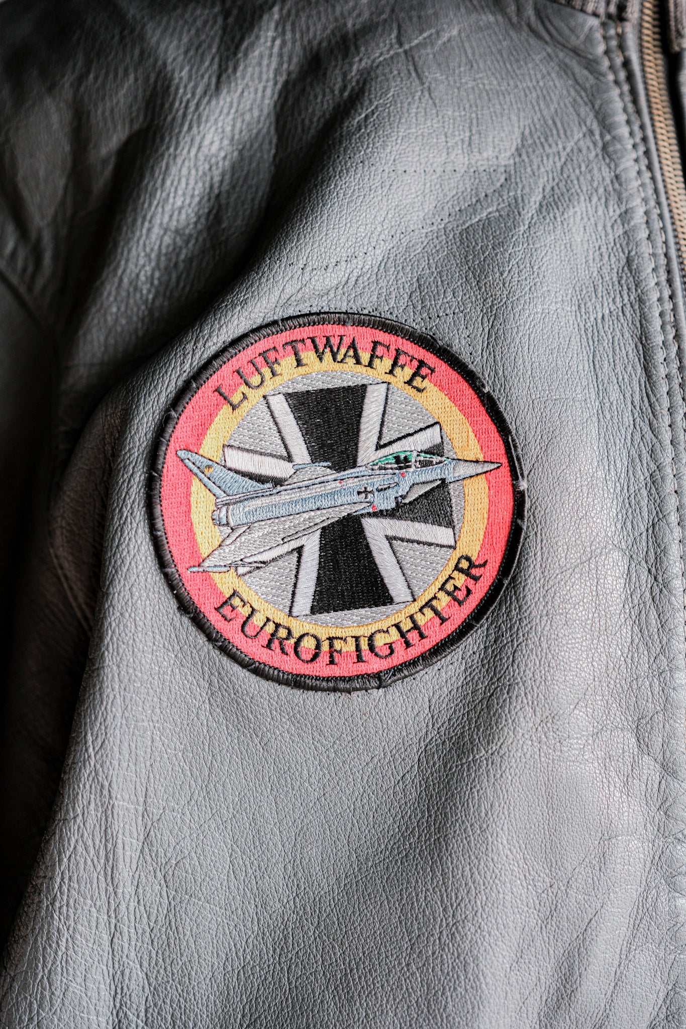 ［~70’s］West German Air Force Pilot Leather Jacket With Patches Size.190/100