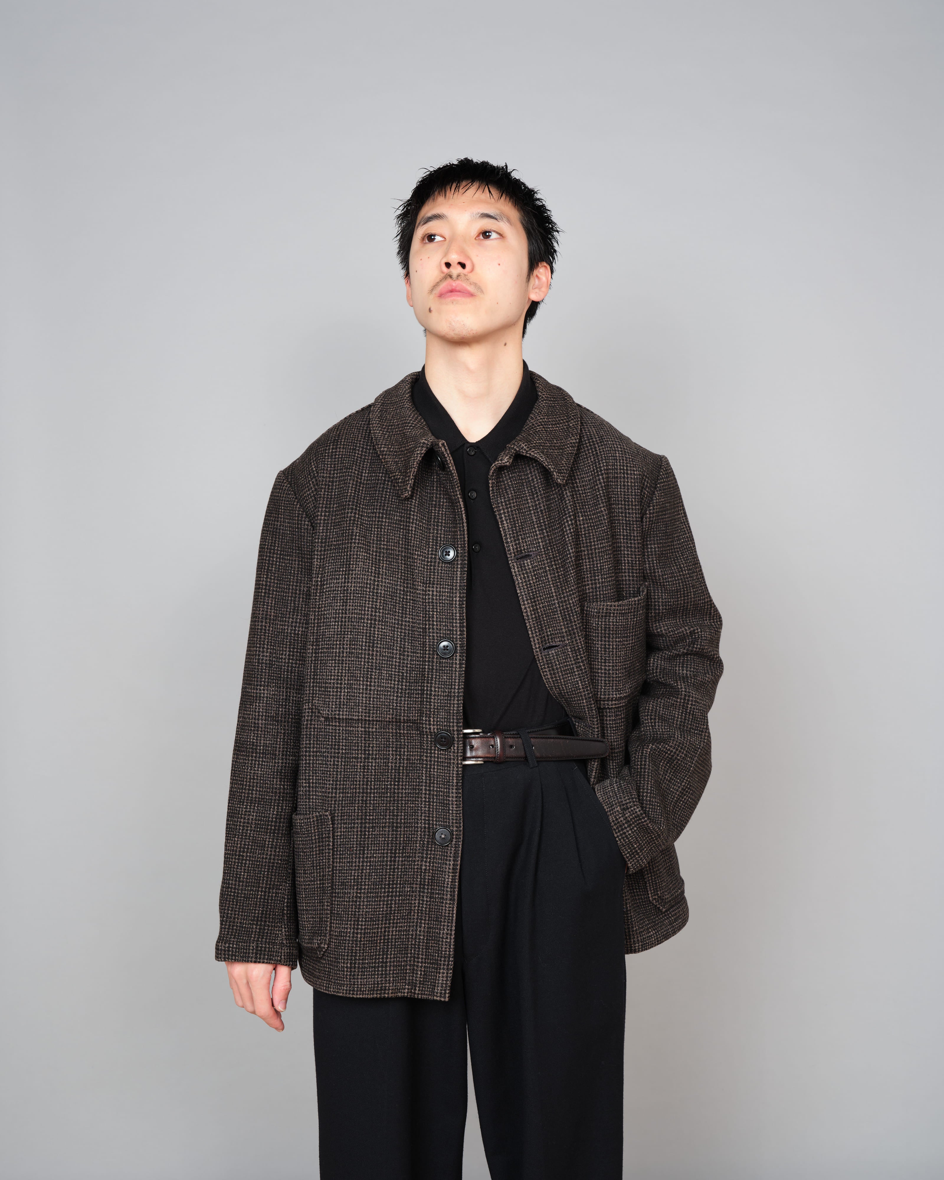 50's］French Vintage Wool Plaid Work Jacket 