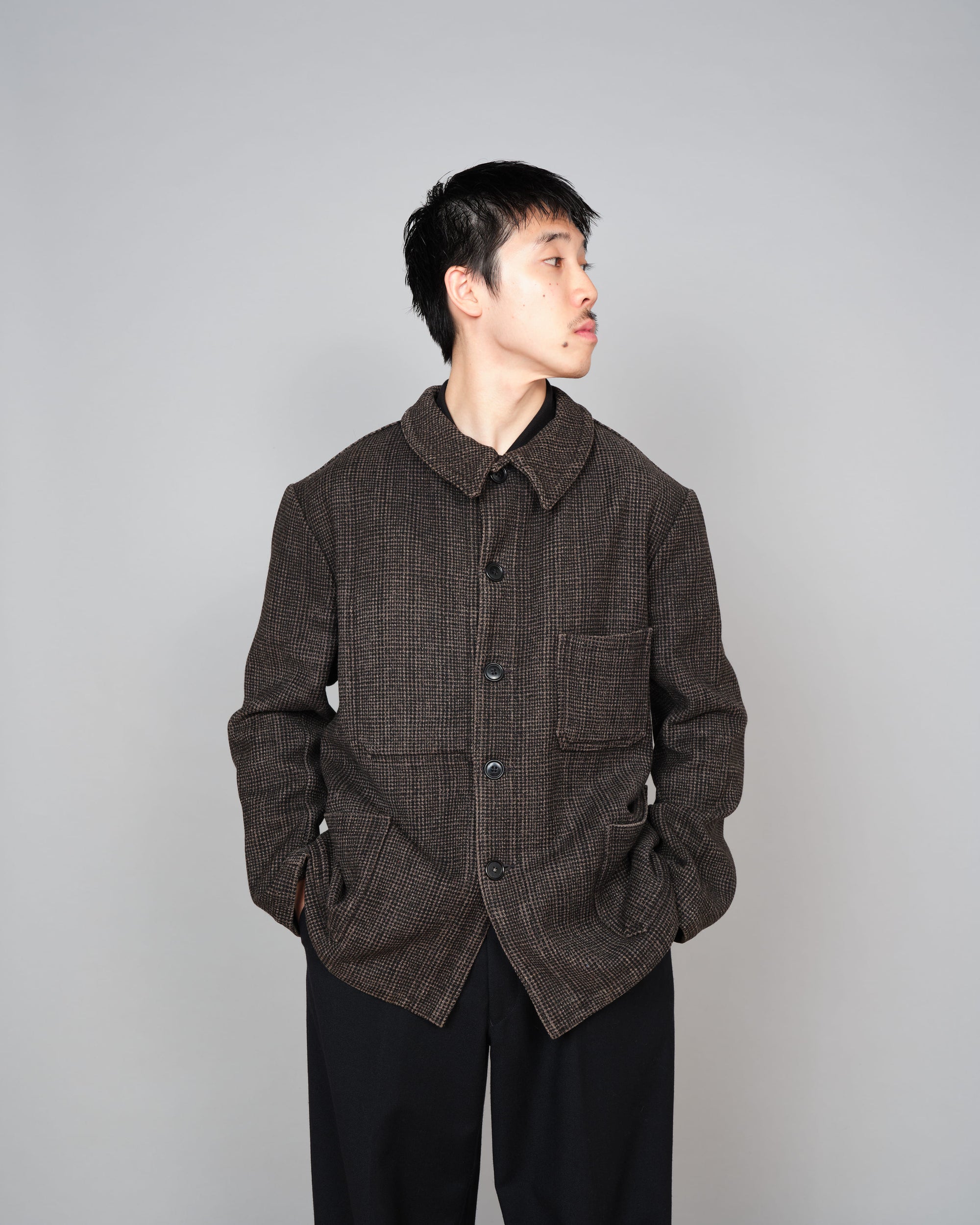 【~50’s】French Vintage Wool Plaid Work Jacket "Pascal"