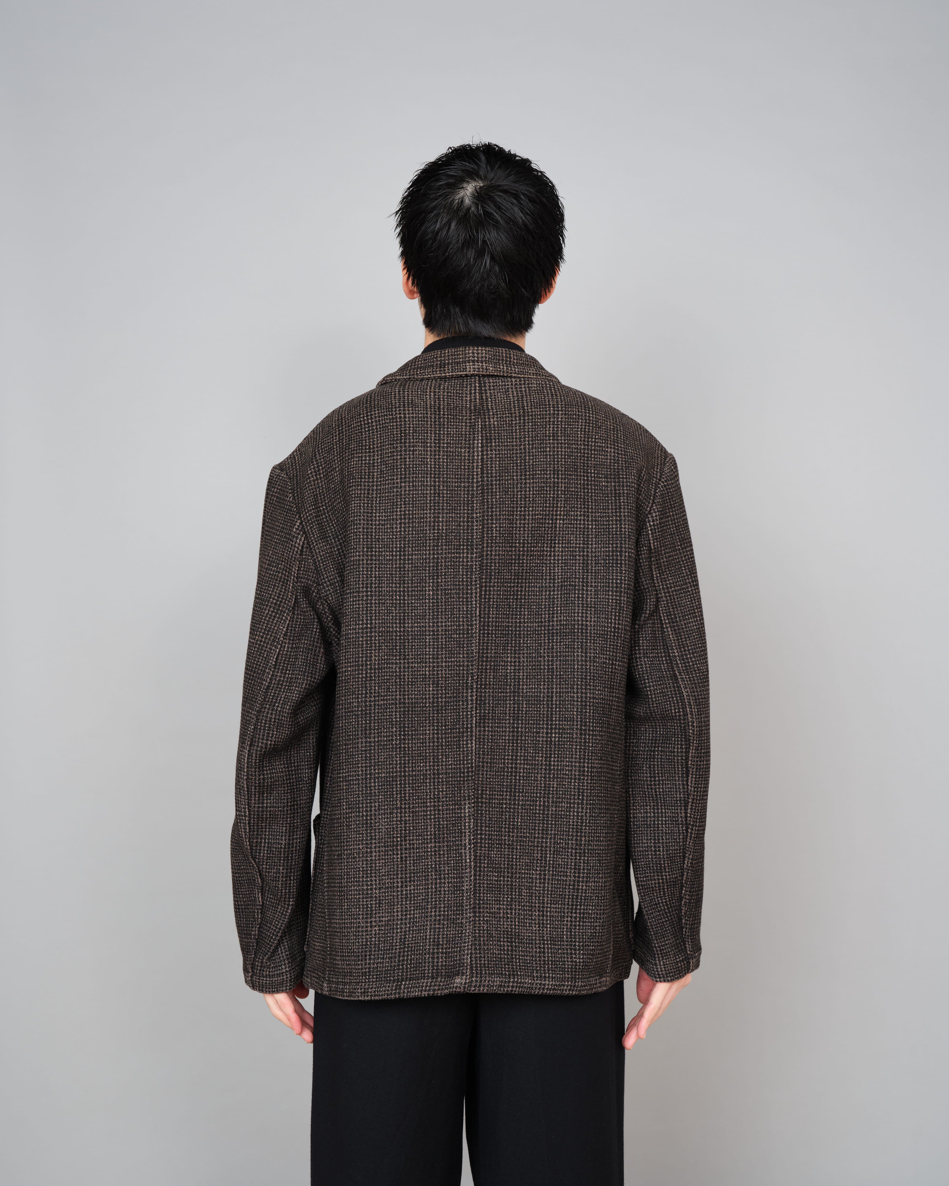 50's】French Vintage Wool Plaid Work Jacket 