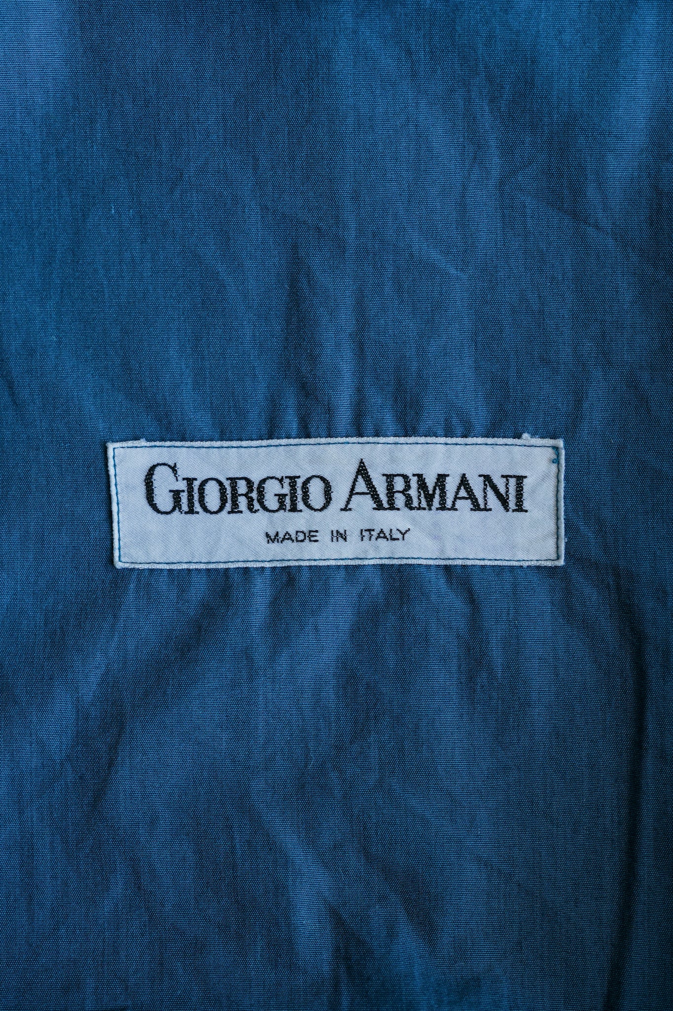 [〜80年代]舊的Giorgio Armani 2音調拉鍊棉布式布魯森