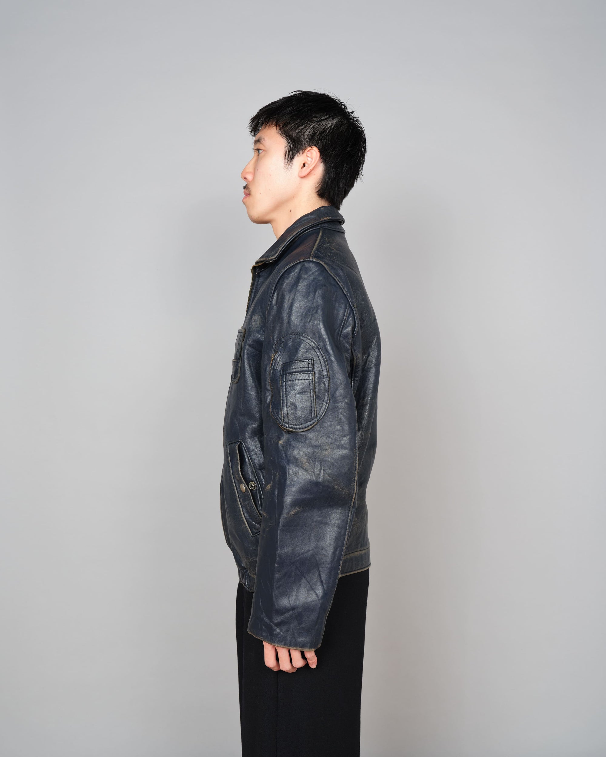 ［~80's］French Air Force Pilot Leather Jacket "Civilian Type"