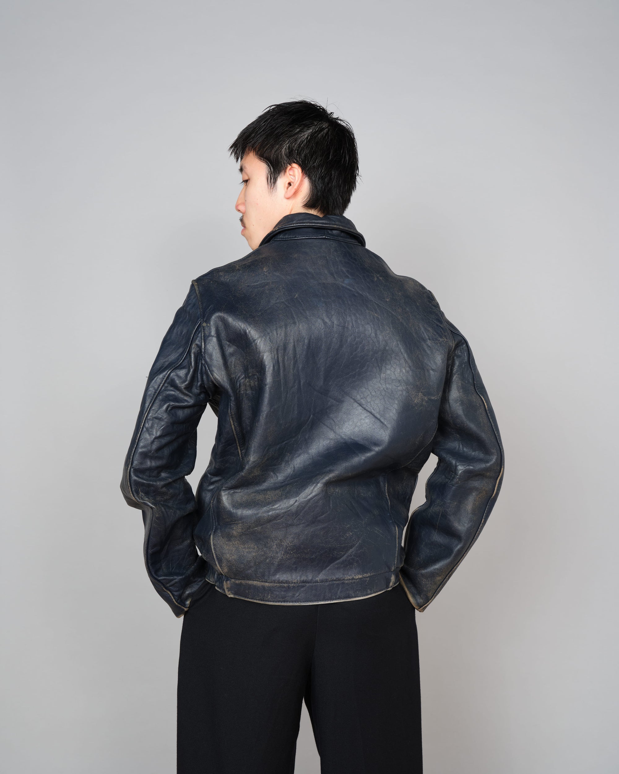 ［~80's］French Air Force Pilot Leather Jacket "Civilian Type"