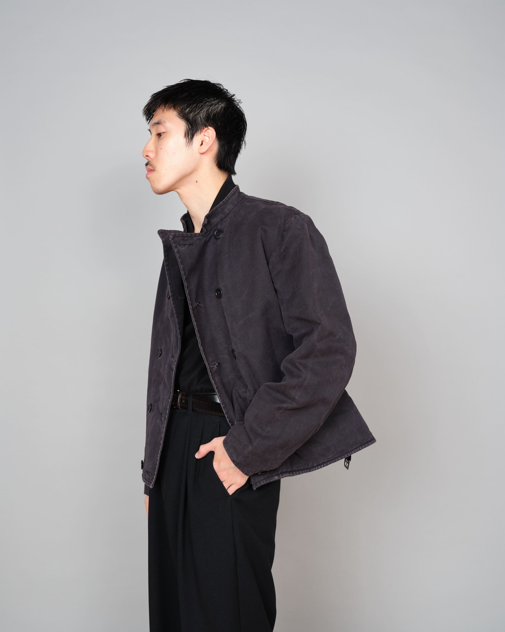 ［~30's］Swedish Navy Double Breasted Mechanic Jacket Size.N100M