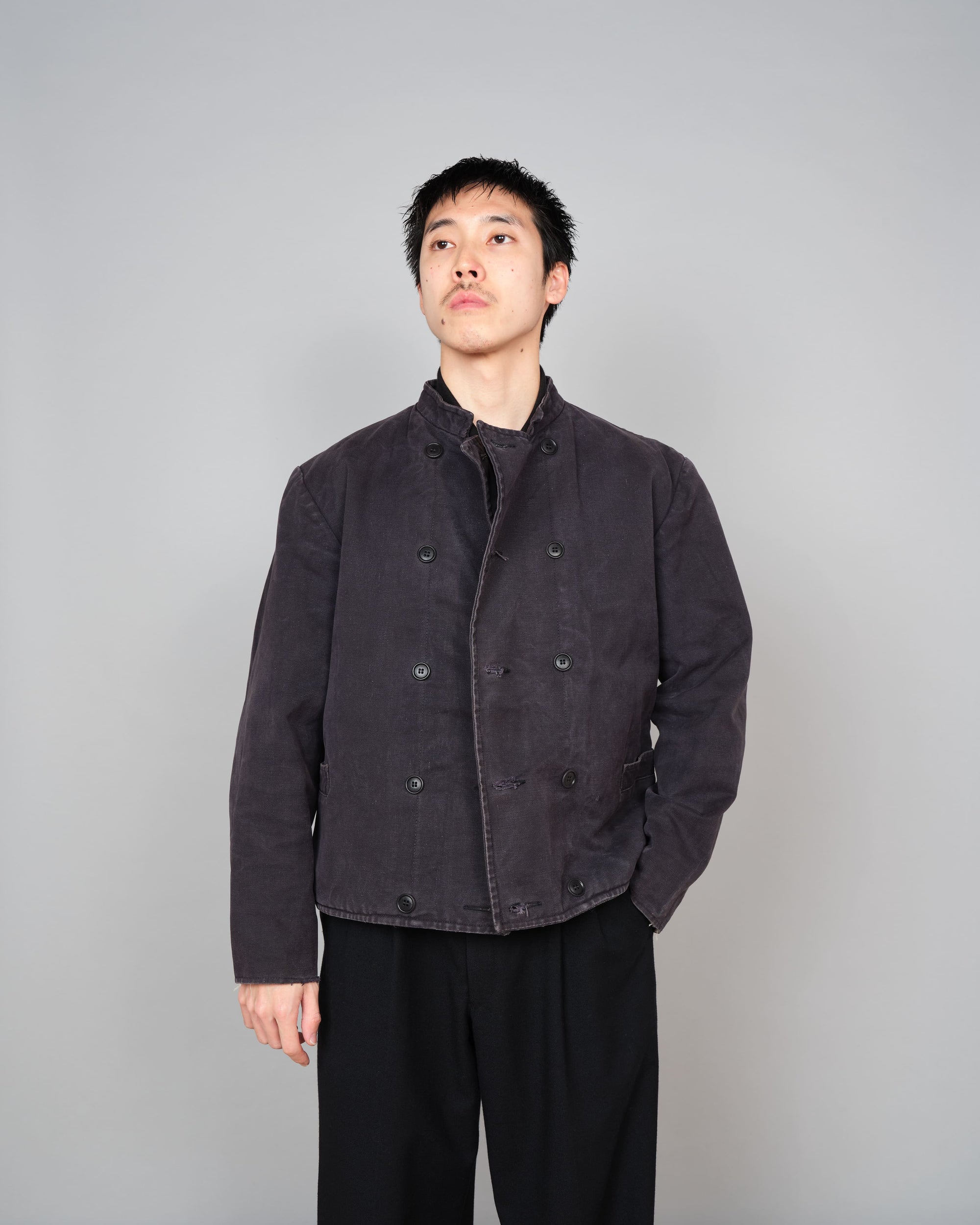 ［~30's］Swedish Navy Double Breasted Mechanic Jacket Size.N100M