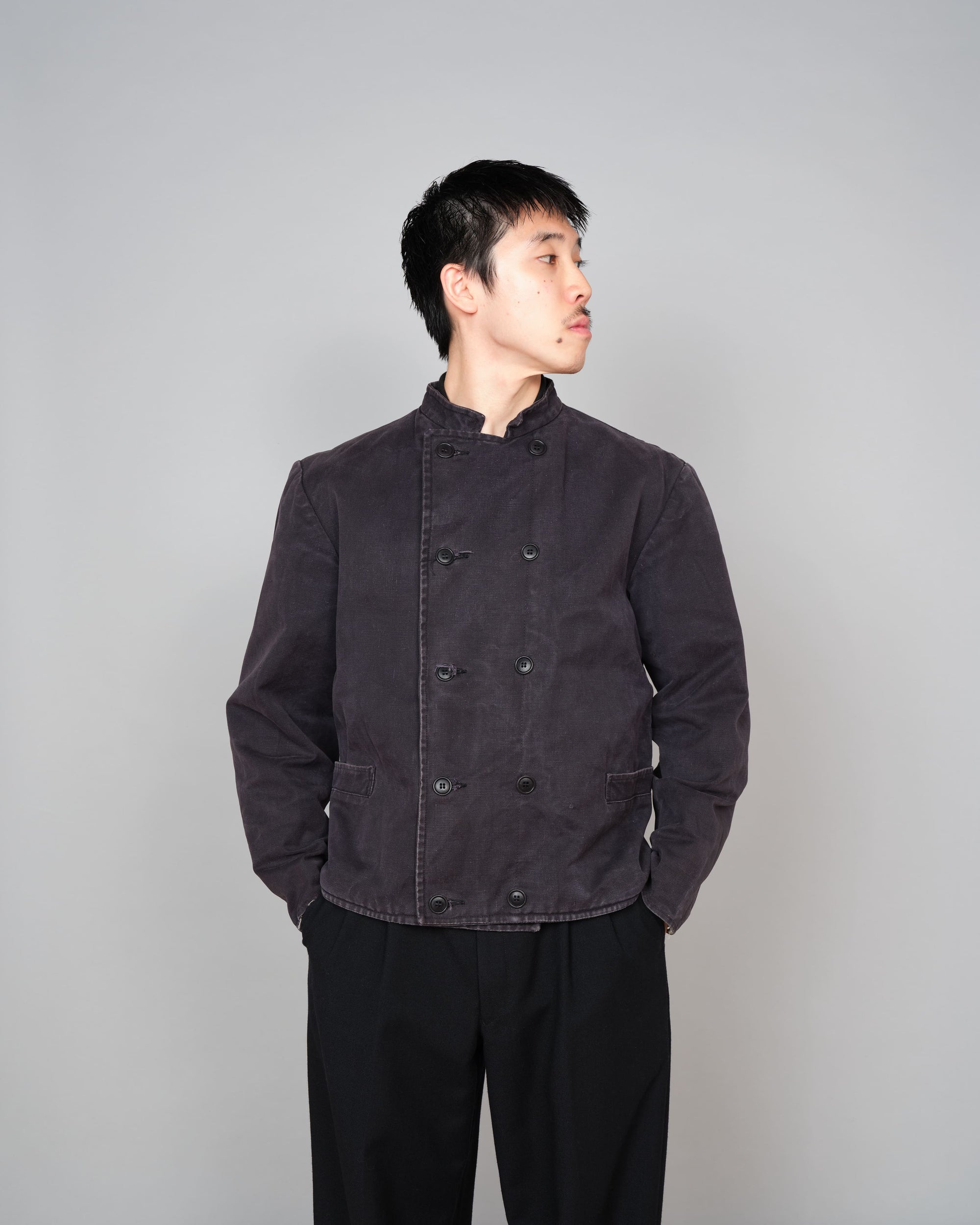 ［~30's］Swedish Navy Double Breasted Mechanic Jacket Size.N100M