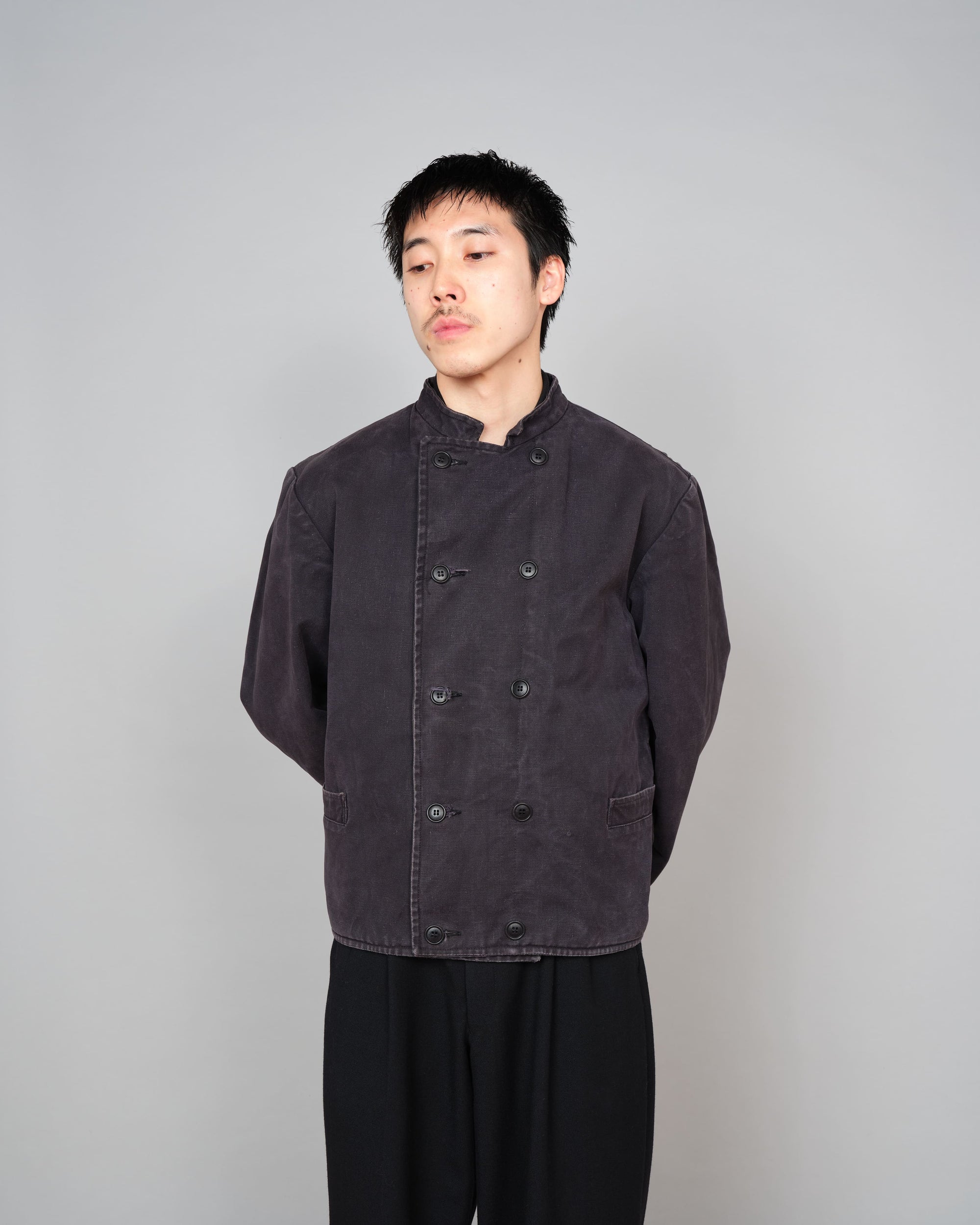 ［~30's］Swedish Navy Double Breasted Mechanic Jacket Size.N100M