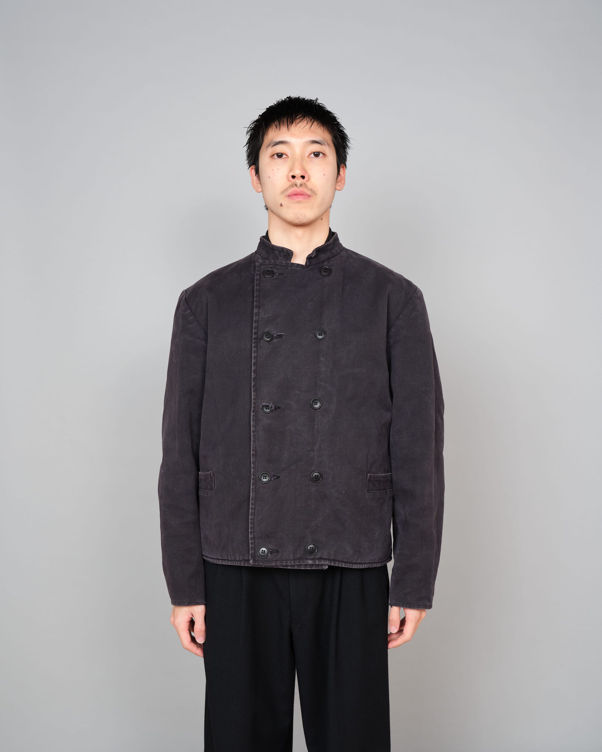 ［~30's］Swedish Navy Double Breasted Mechanic Jacket Size.N100M