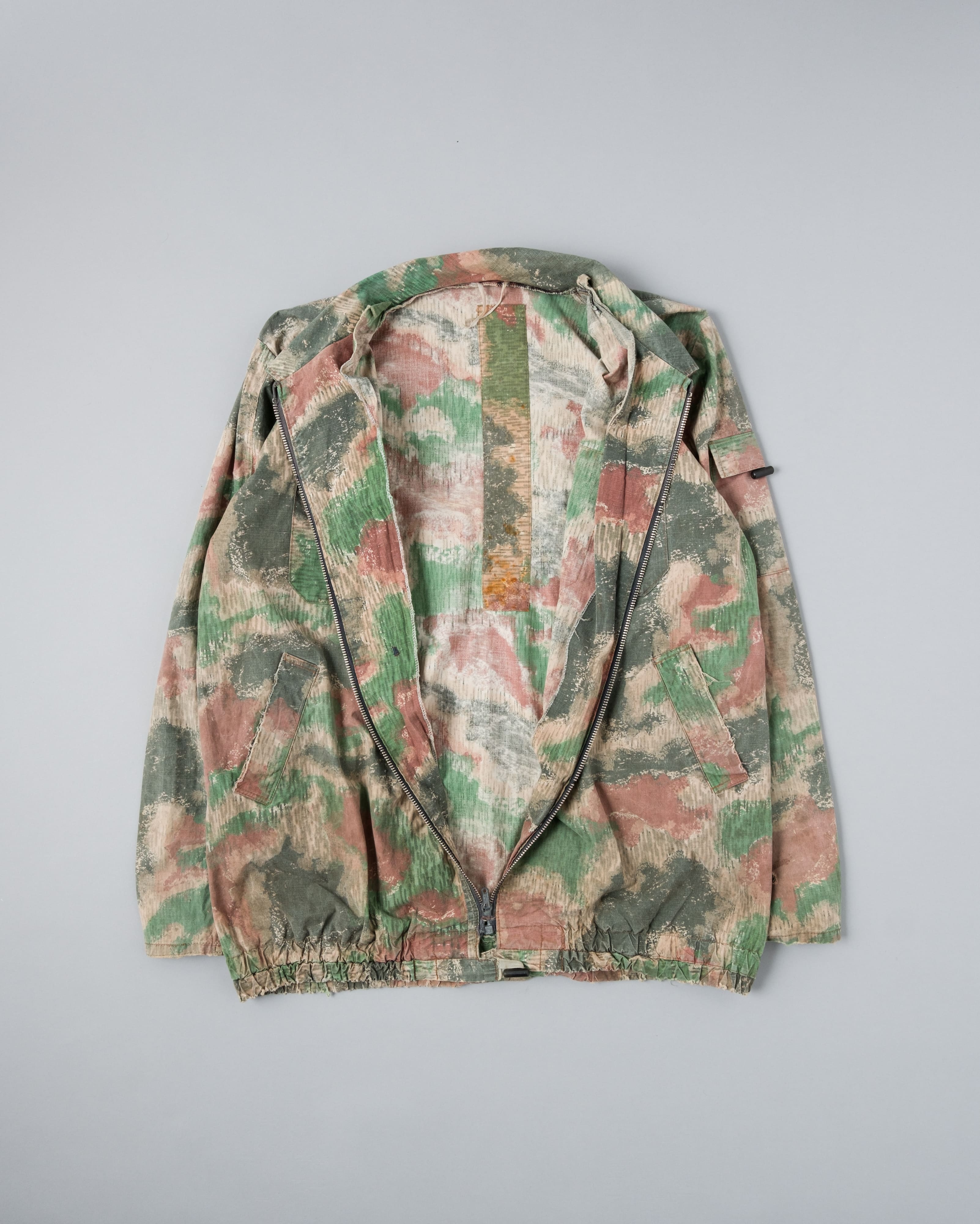 [~60's] Czechoslovakian Army Sumpfmuster Pattern Camouflage Zip Up Jacket "Localmade"