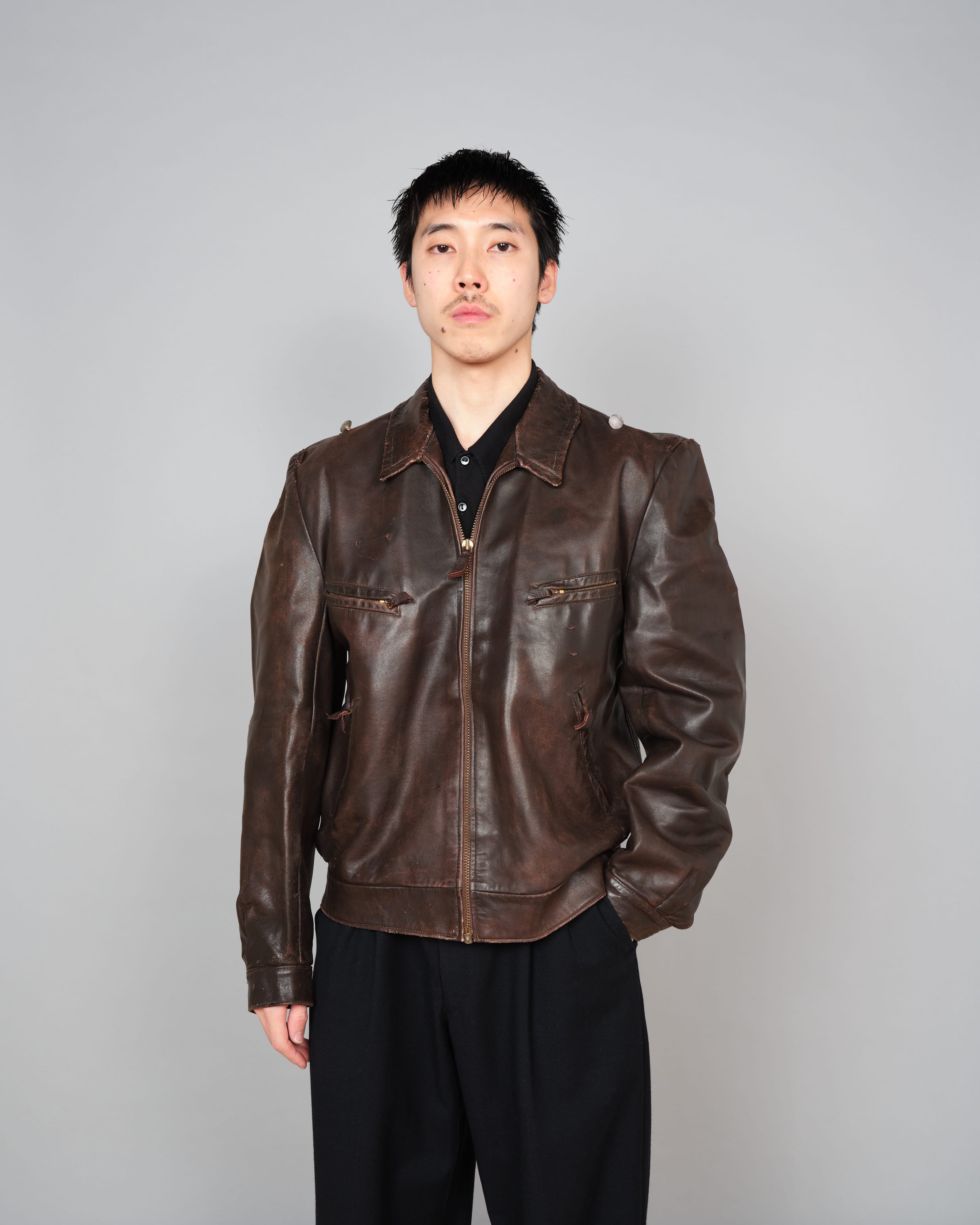 【~40’s】WWII German Air Force Personal Leather Flight Jacket "Luftwaffe"