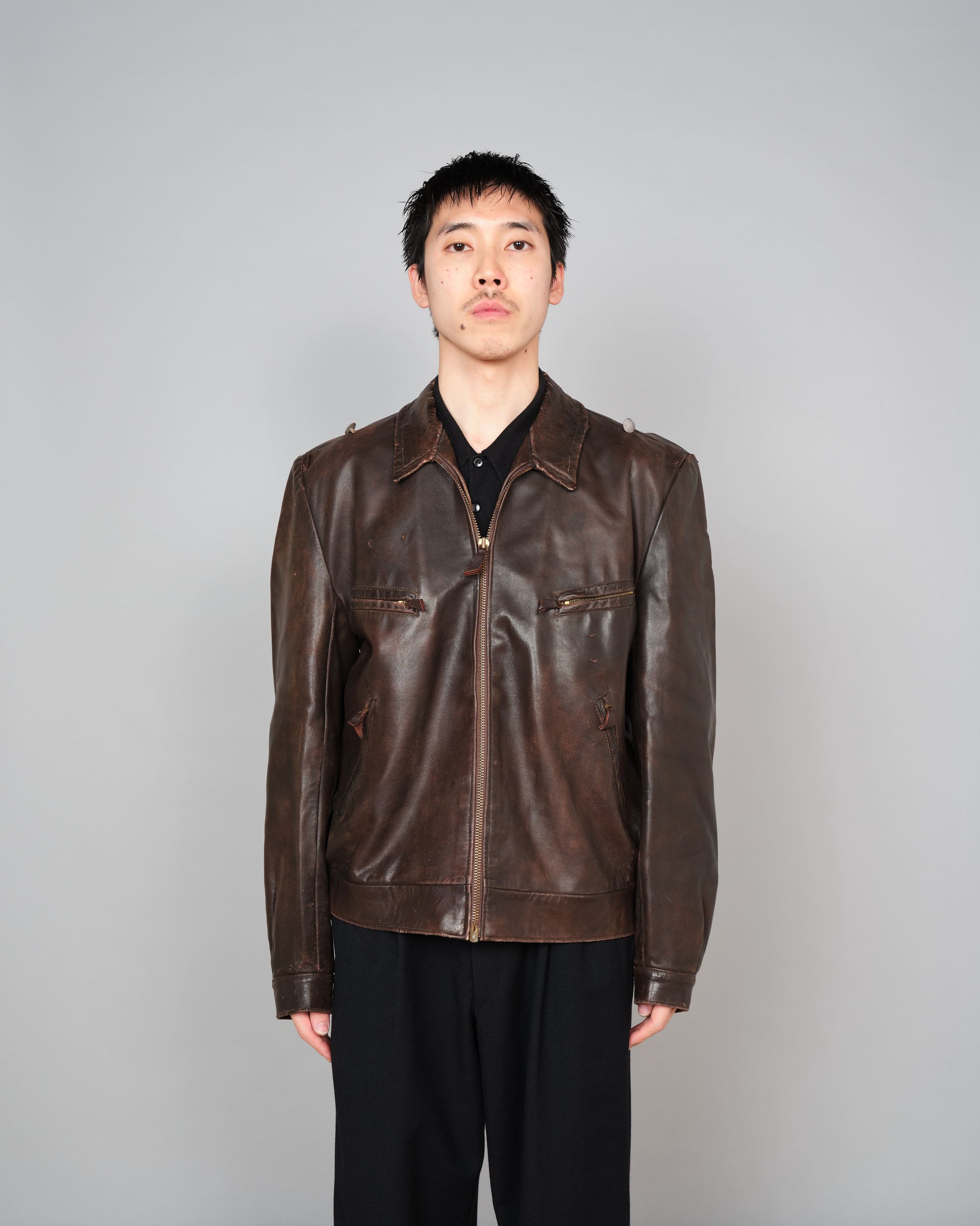 ［~40’s］WWII German Air Force Personal Leather Flight Jacket "Luftwaffe"