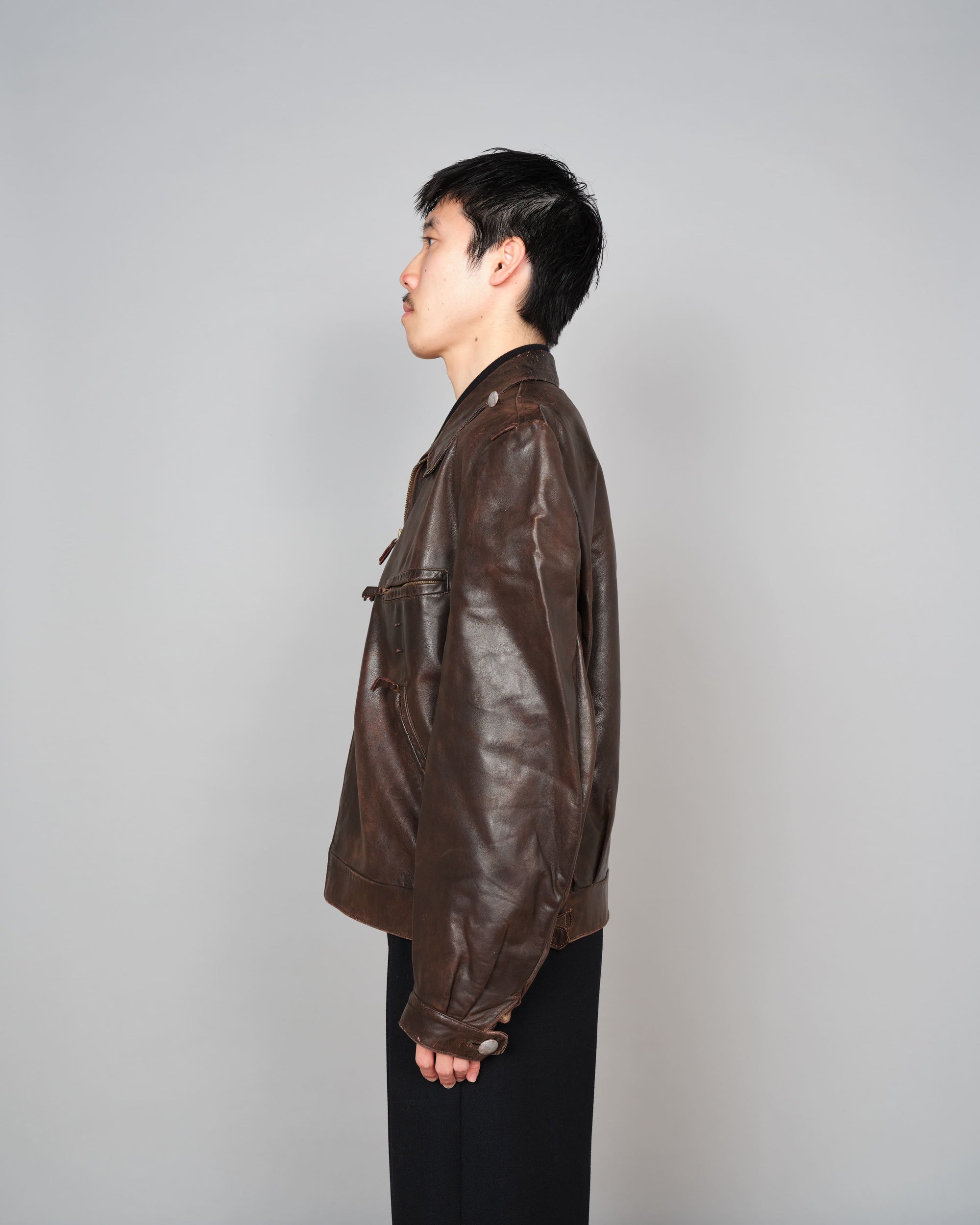［~40’s］WWII German Air Force Personal Leather Flight Jacket "Luftwaffe"