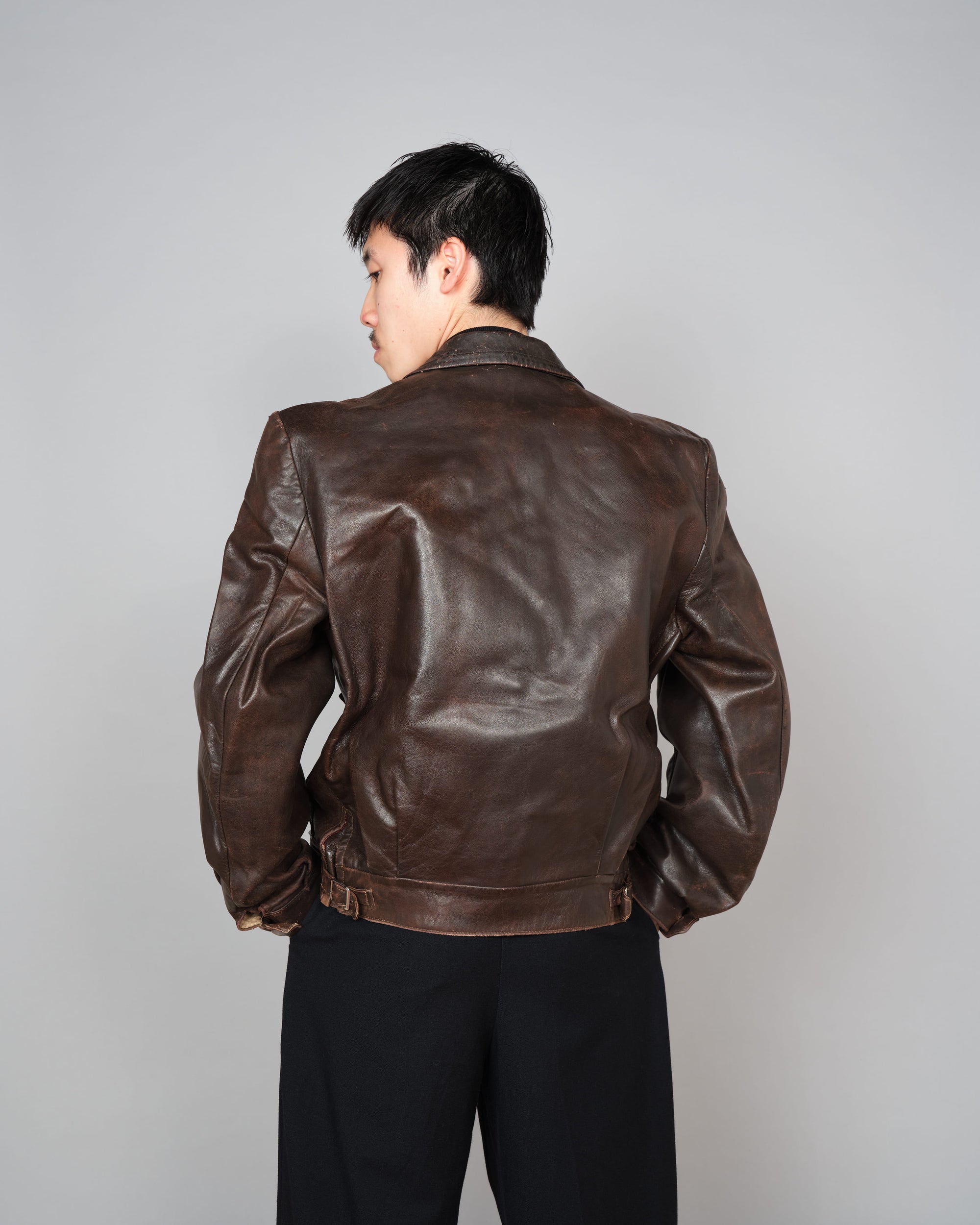 ［~40’s］WWII German Air Force Personal Leather Flight Jacket "Luftwaffe"