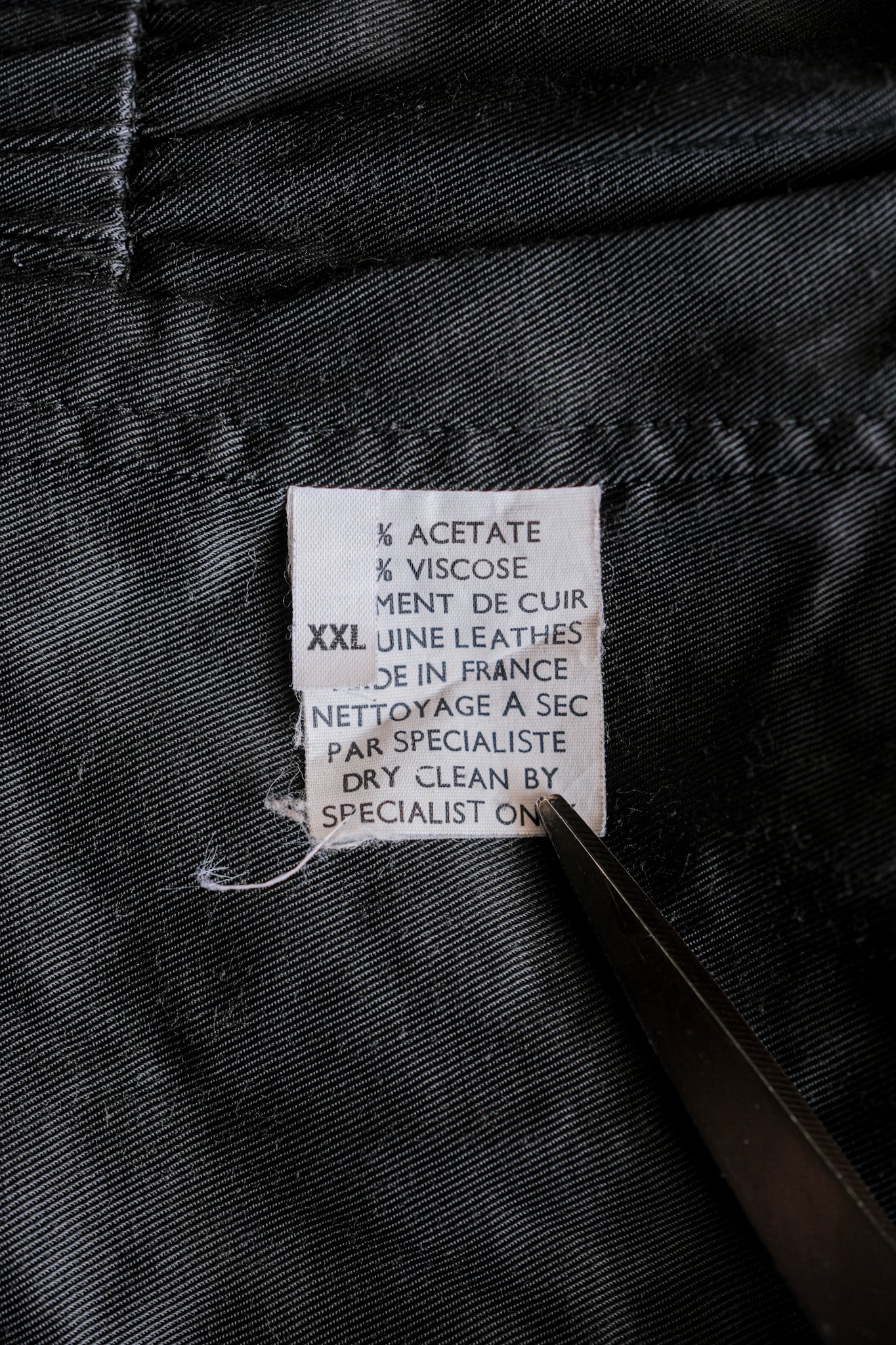［~80's］Old Renoma Paris Black Leather Detachable Sleeve Multi Pocket Jacket With Liner Size.XXL