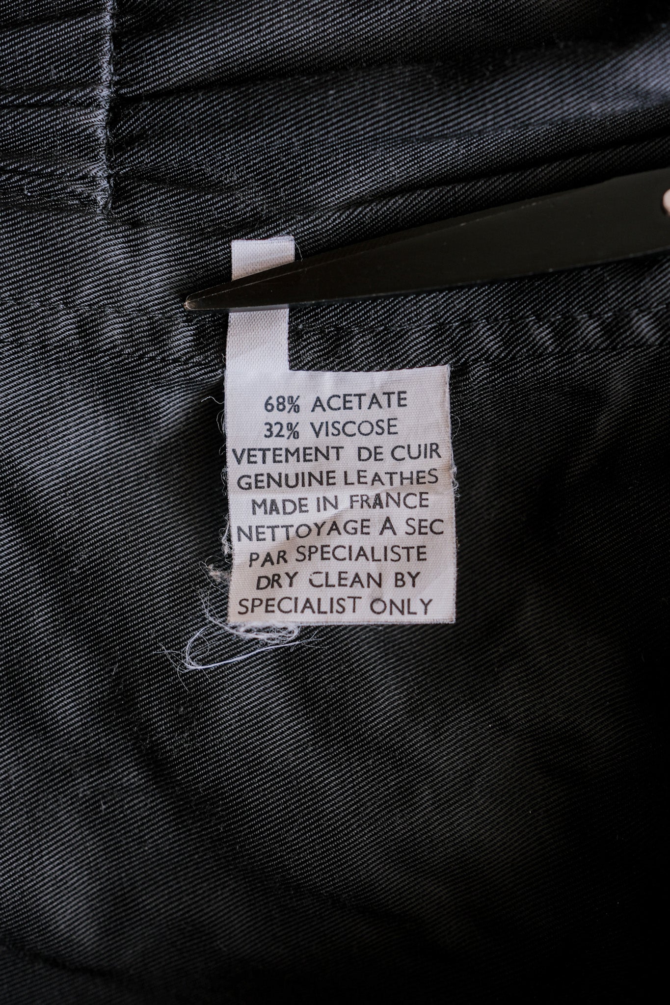 ［~80's］Old Renoma Paris Black Leather Detachable Sleeve Multi Pocket Jacket With Liner Size.XXL